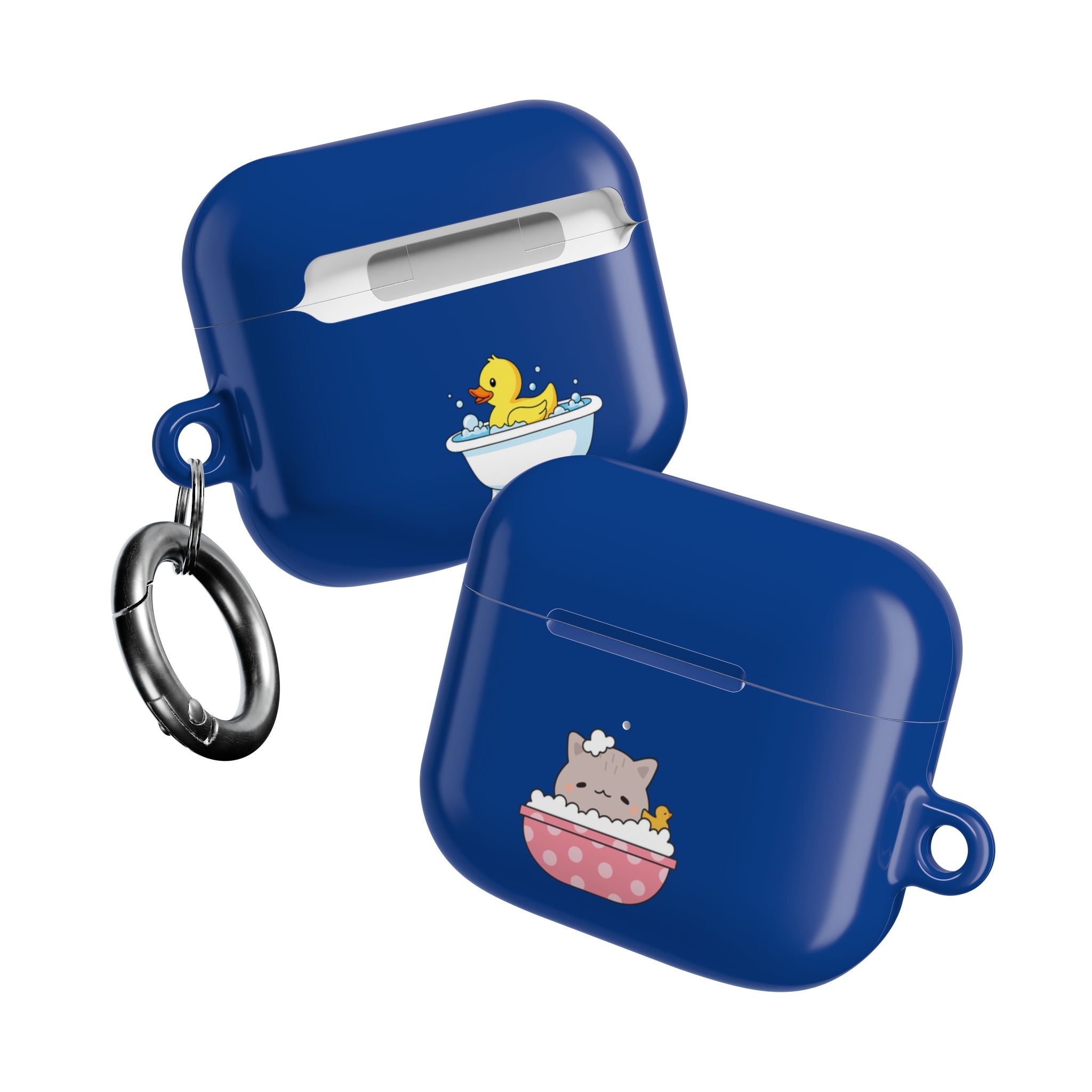 Cute Cat & Rubber Duck Bath AirPods Protective Case
