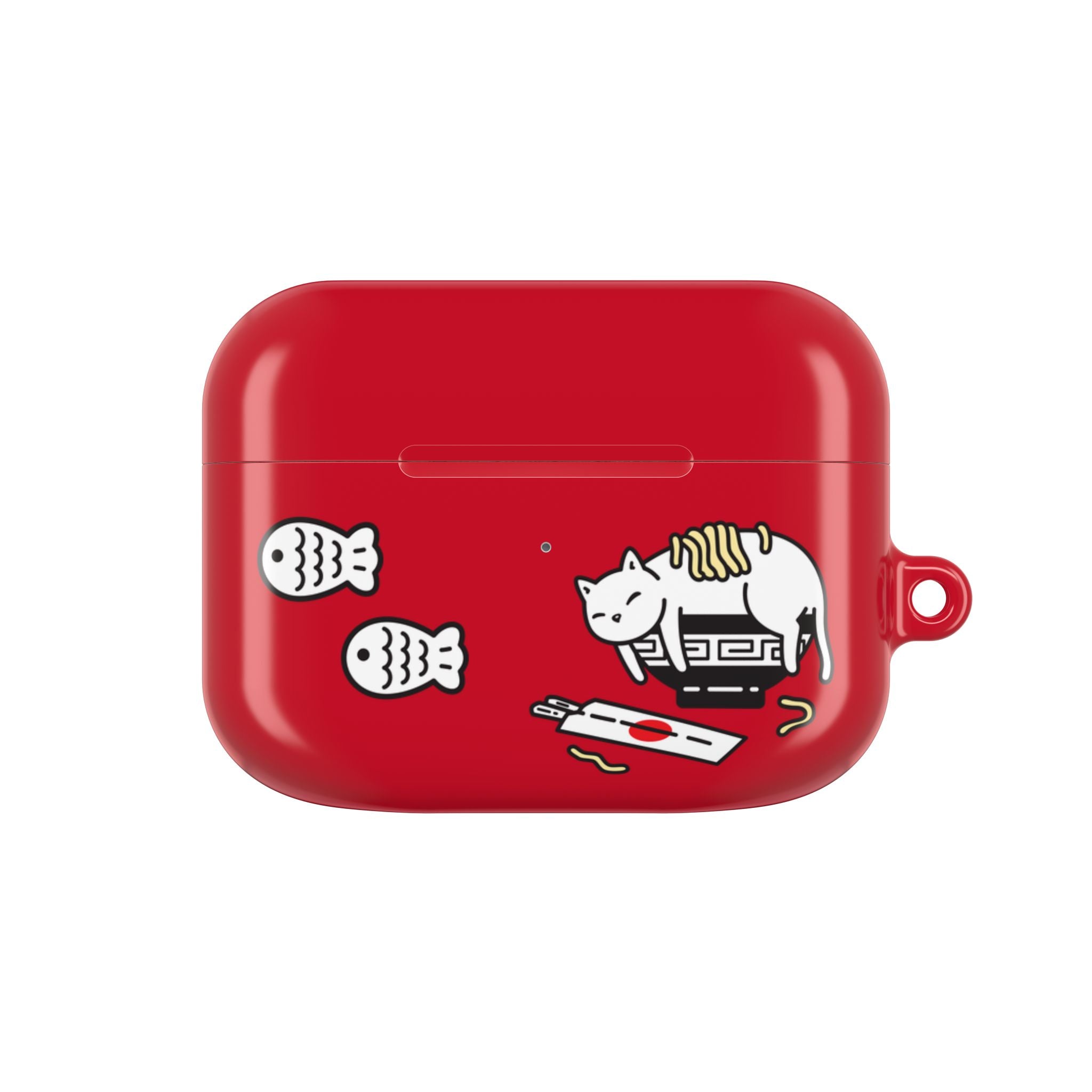 Lucky Japanese Cat & Fish Red AirPods or AirPods Pro Case