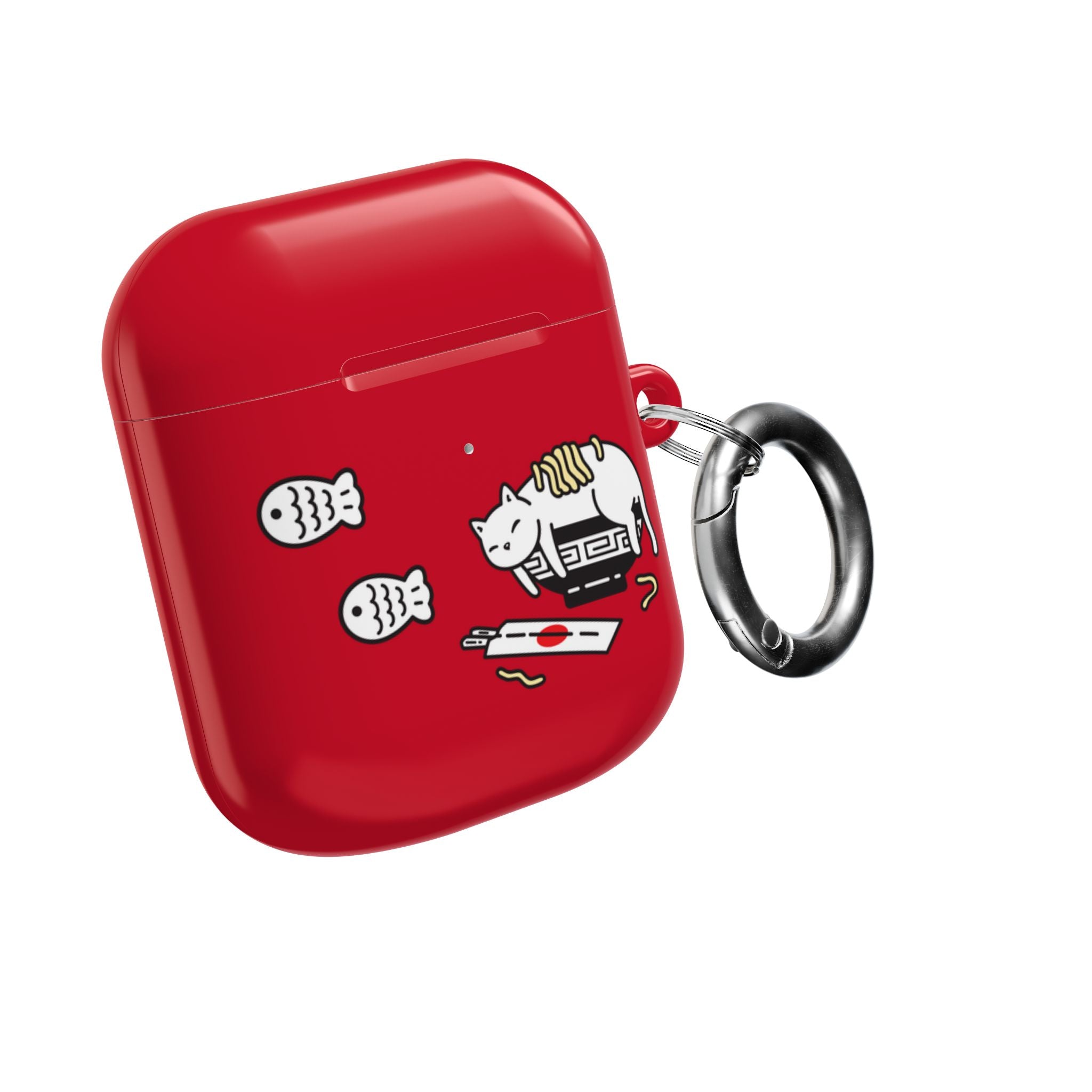Lucky Japanese Cat & Fish Red AirPods or AirPods Pro Case