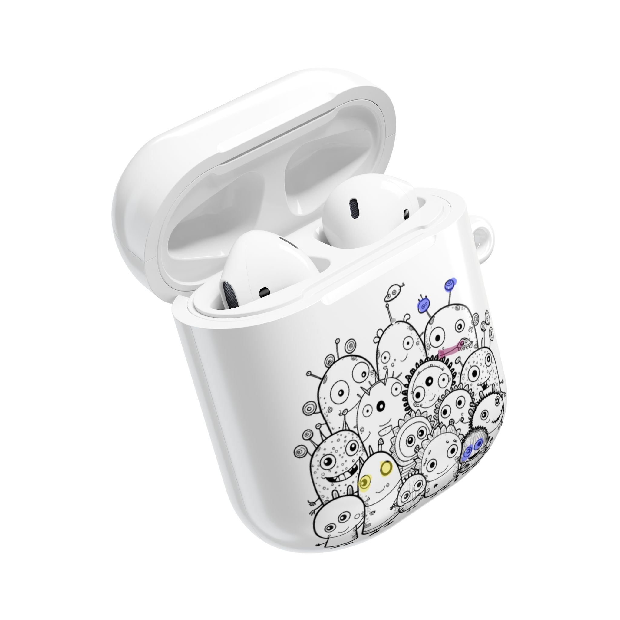Cute Monster Crowd AirPods Case