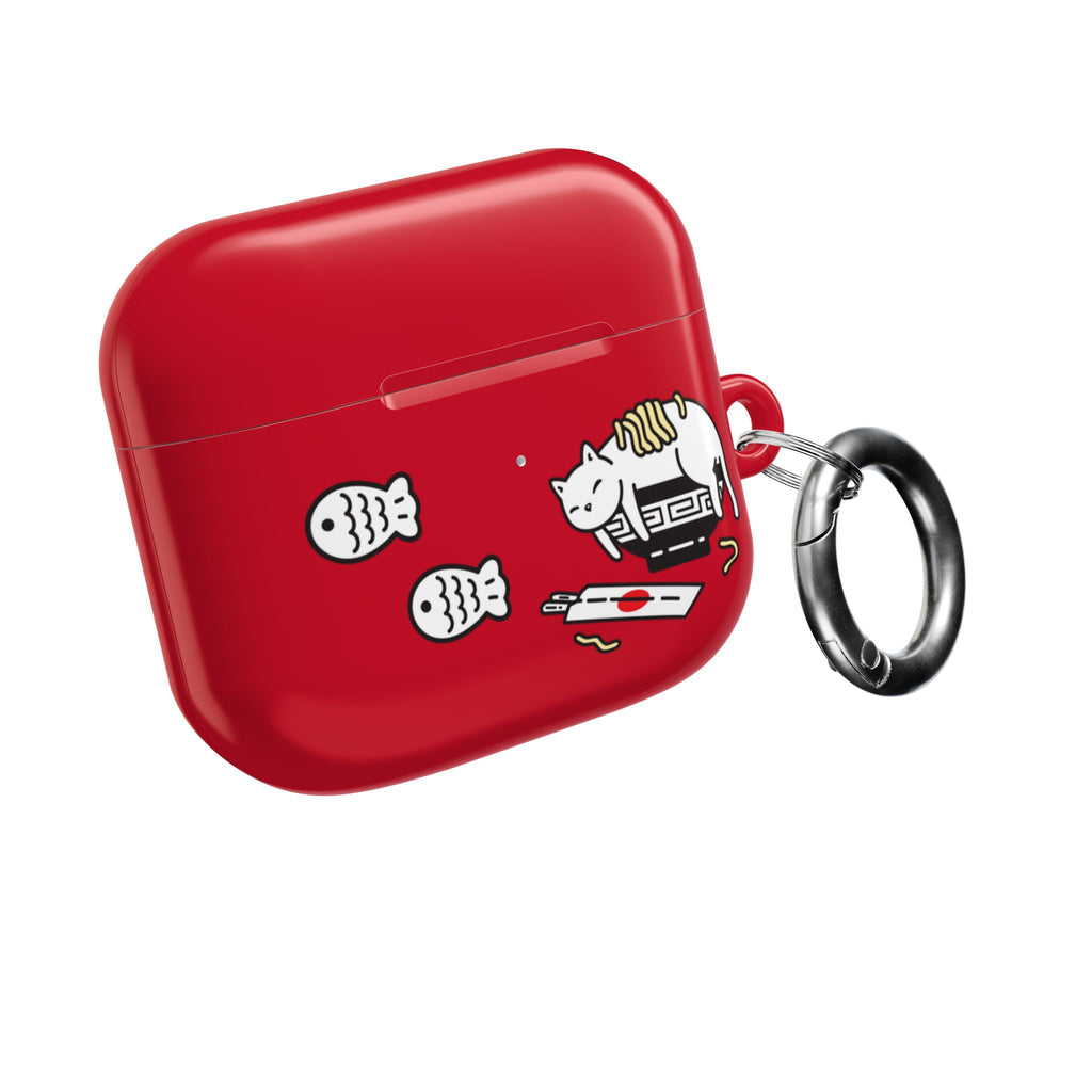 Lucky Japanese Cat & Fish Red AirPods or AirPods Pro Case