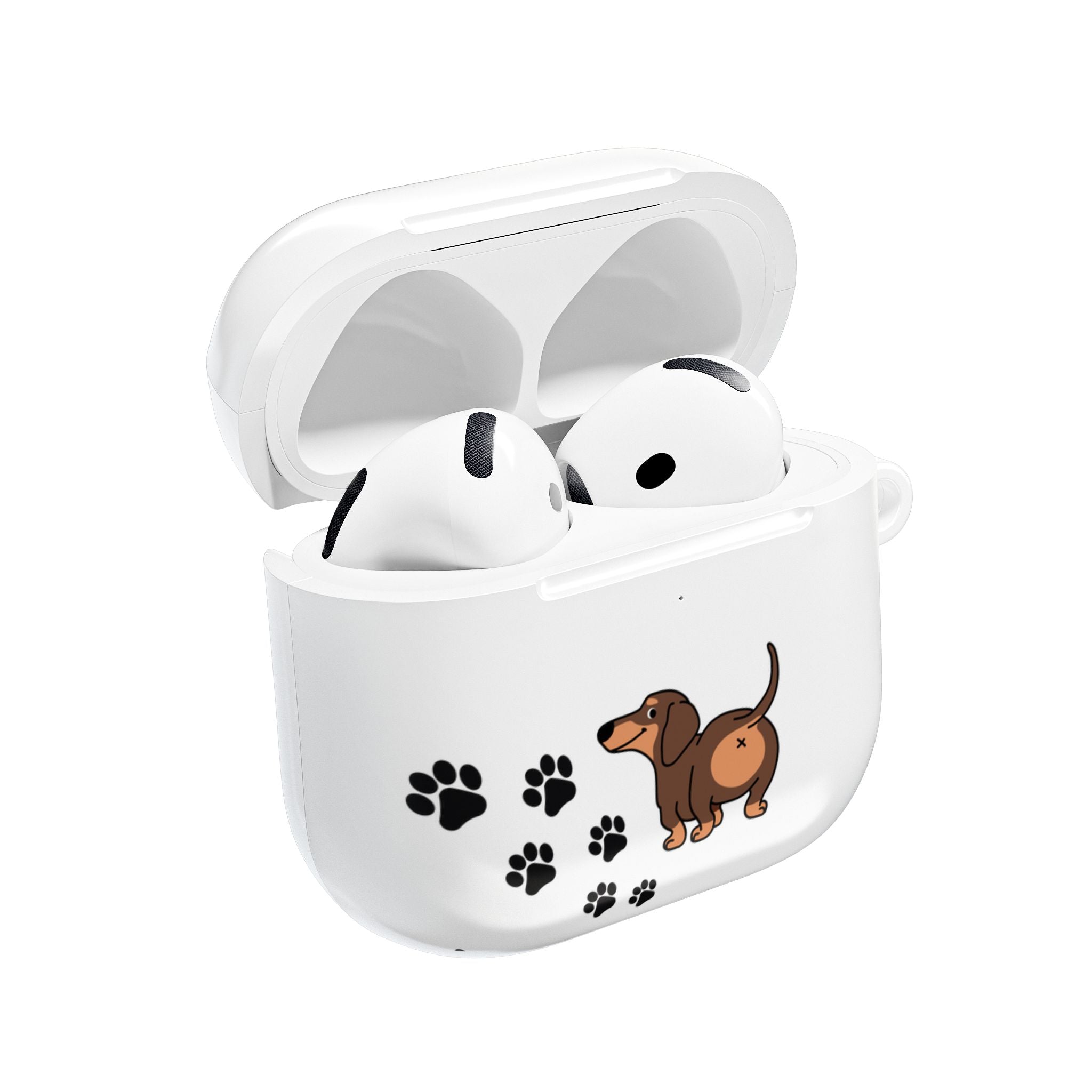 Staring Dachshund White AirPods or AirPods Pro Case