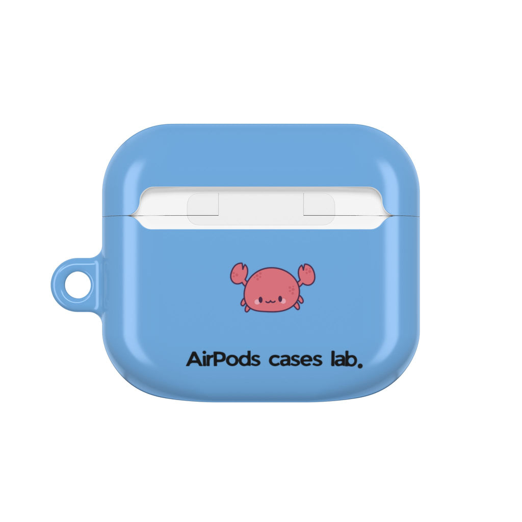Cute Dachshund Dog & Crab Summer AirPod Case - Blue Beach Swim Float Design