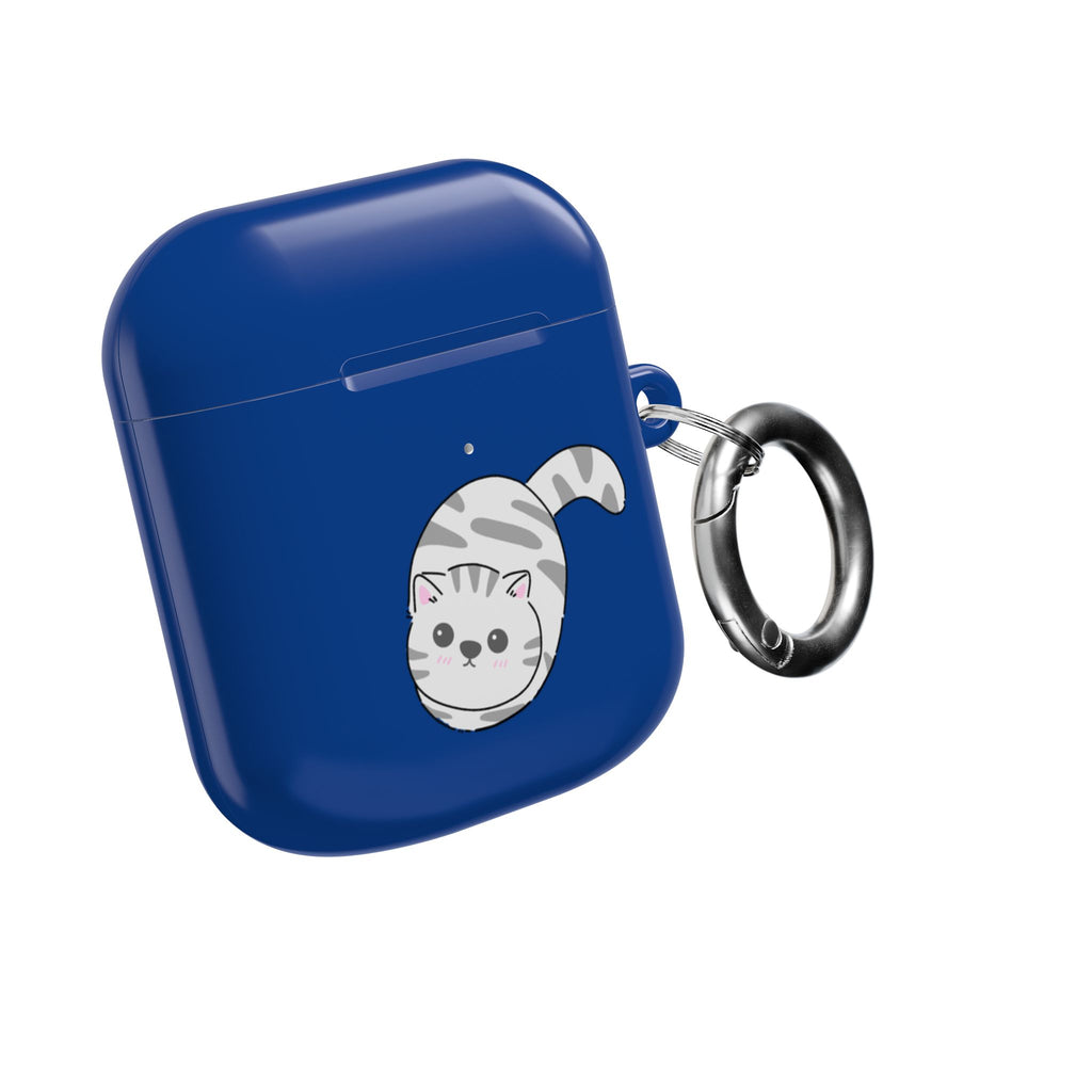 Cat & Fish AirPod Case - Cute Blue Protective AirPods Case