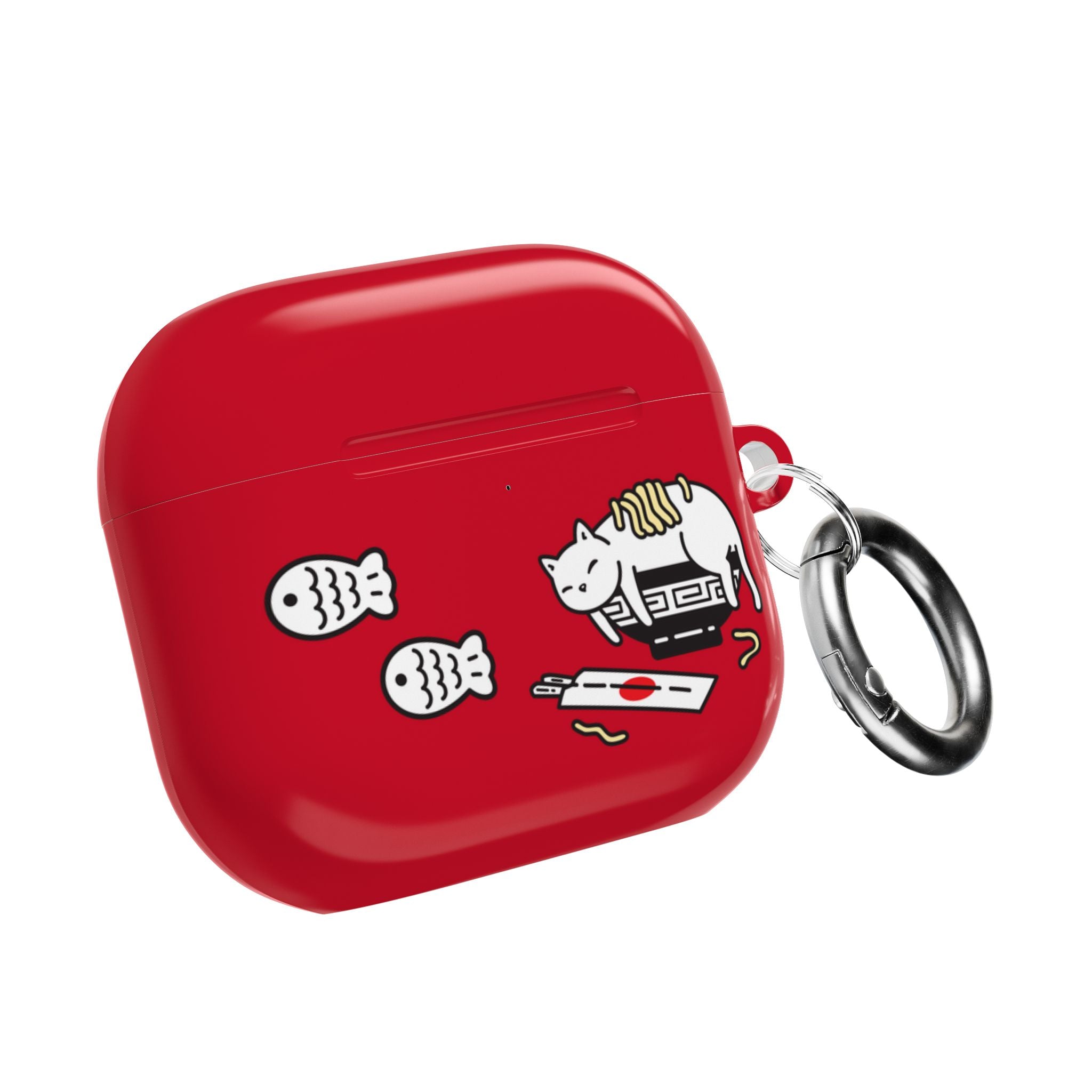Lucky Japanese Cat & Fish Red AirPods or AirPods Pro Case