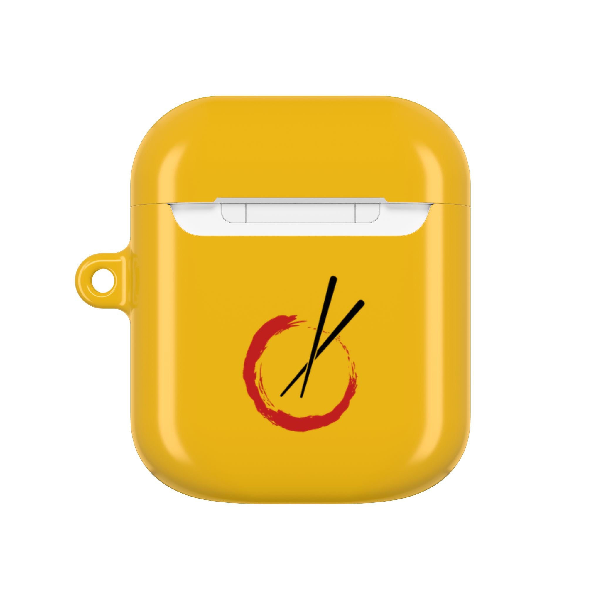 Japanese Cat & Chopsticks Yellow AirPods Case