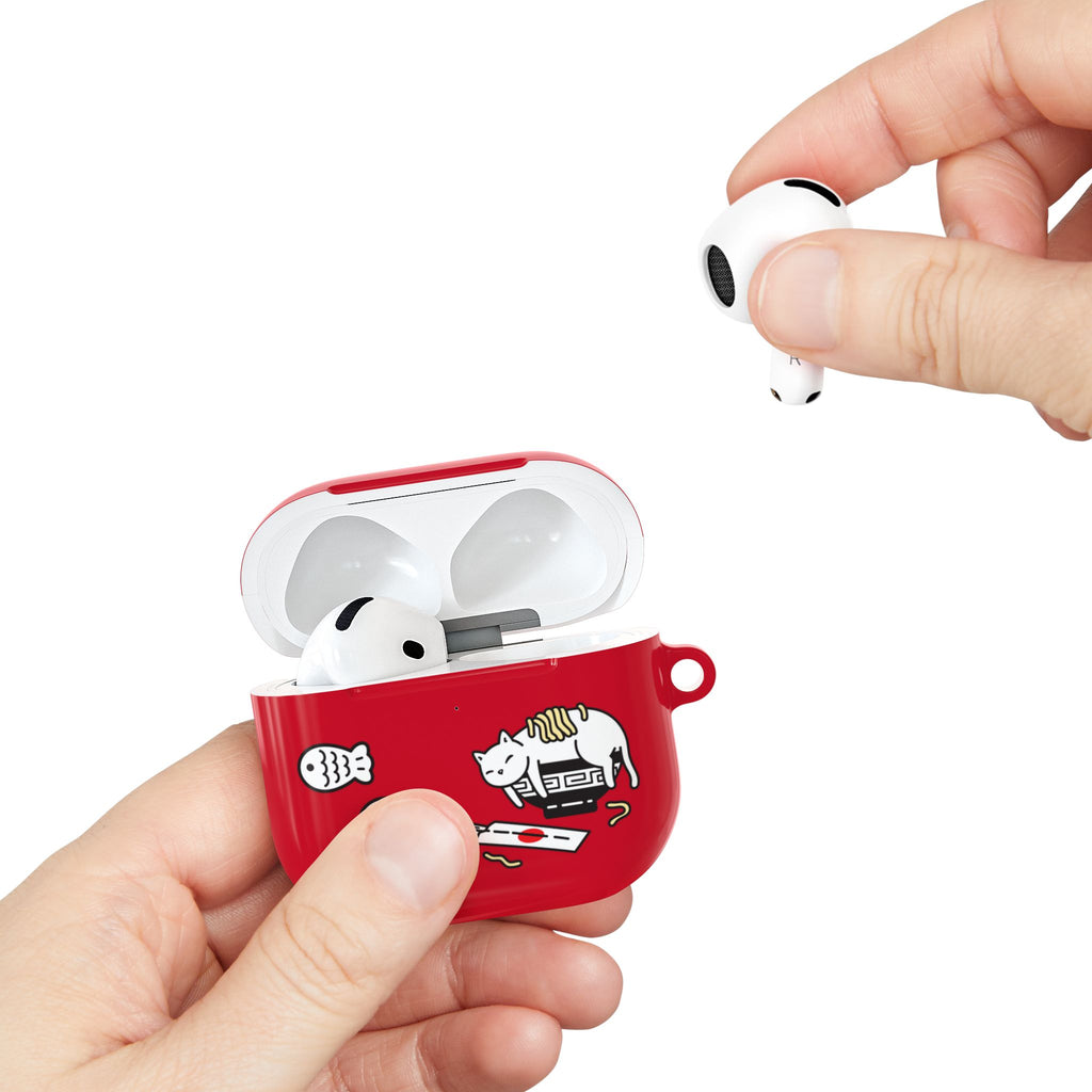 Lucky Japanese Cat & Fish Red AirPods or AirPods Pro Case