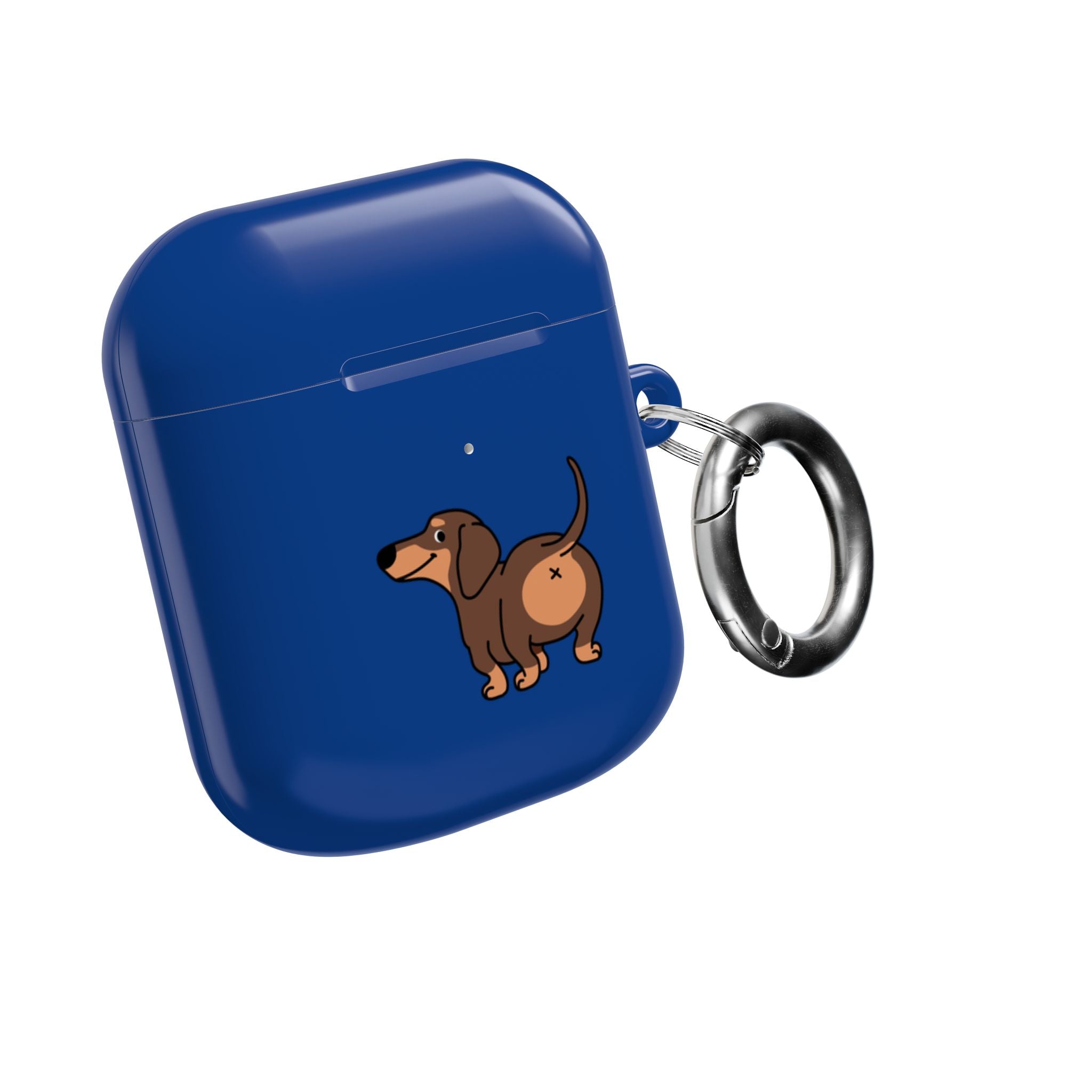 Staring Dachshund Navy AirPods or AirPods Pro Case
