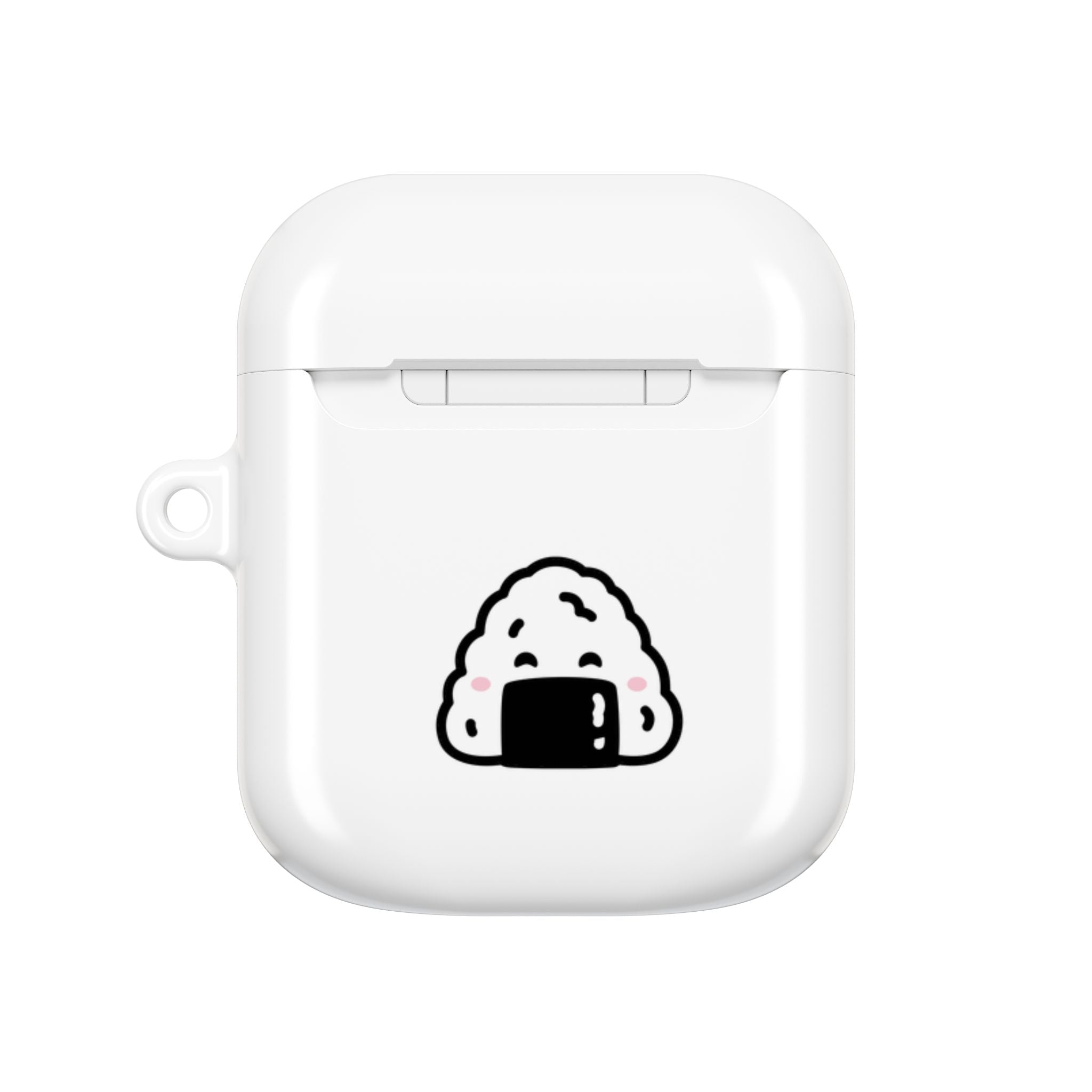 Japanese Cat & Onigiri White AirPod Case