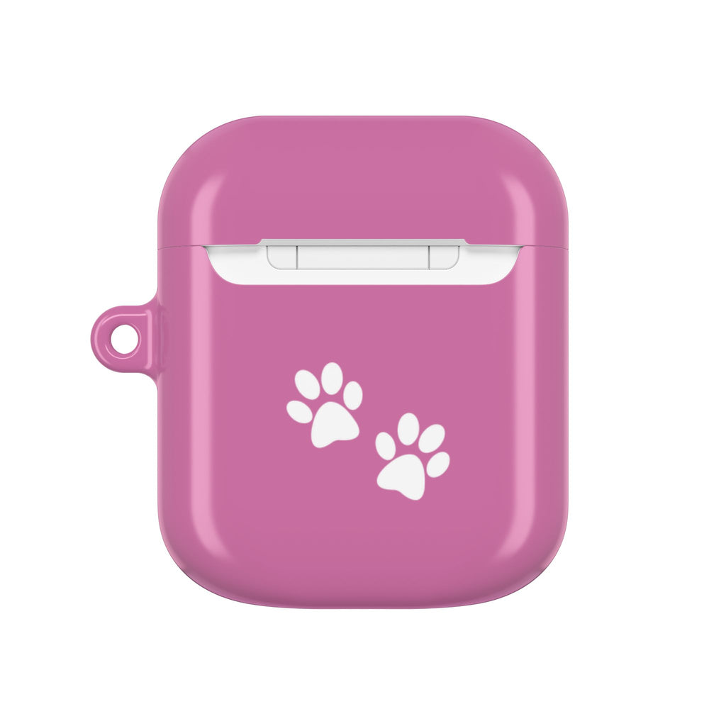 Pink AirPods Case with a Snoozing Bulldog