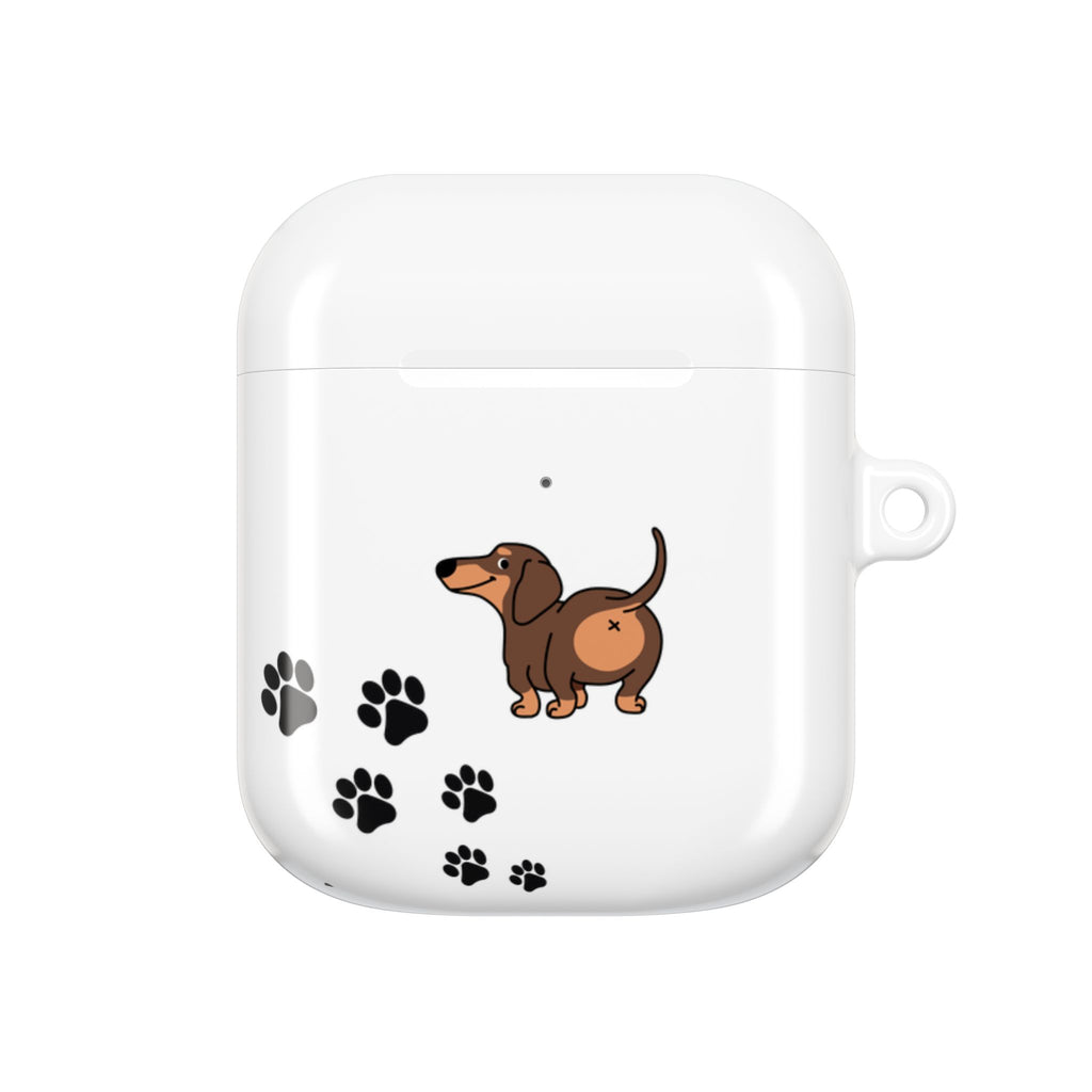 Staring Dachshund White AirPods or AirPods Pro Case
