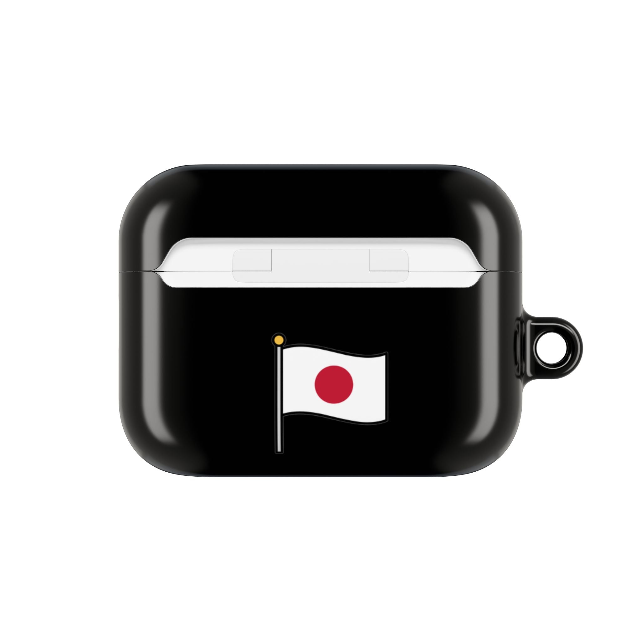 Samurai Shiba Inu with Japanese Flag Black AirPods or AirPods Pro Case