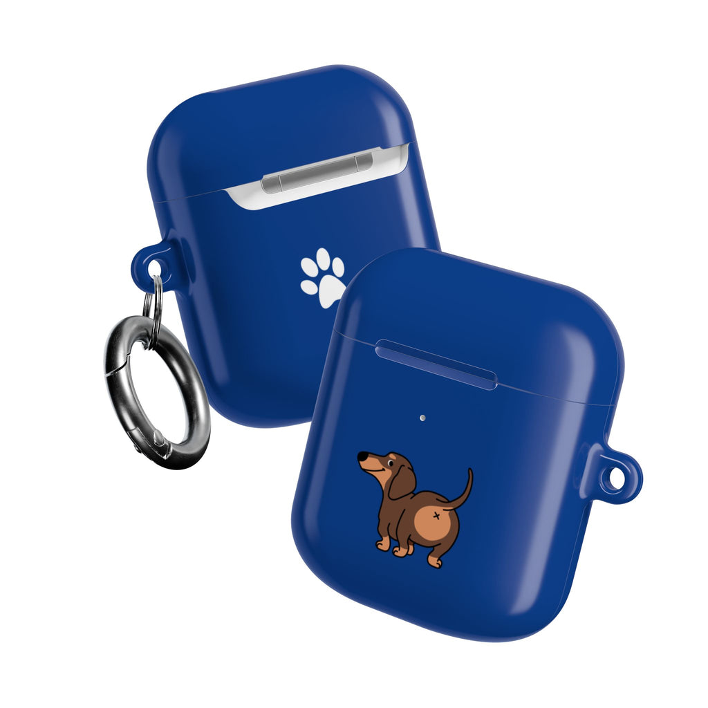 Staring Dachshund Navy AirPods or AirPods Pro Case