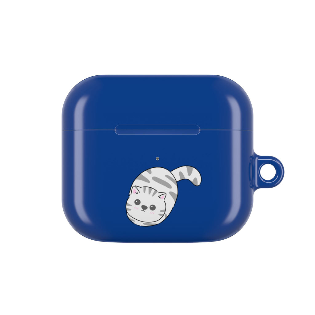 Cat & Fish AirPod Case - Cute Blue Protective AirPods Case