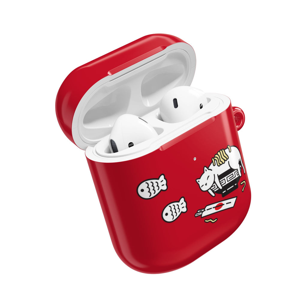 Lucky Japanese Cat & Fish Red AirPods or AirPods Pro Case