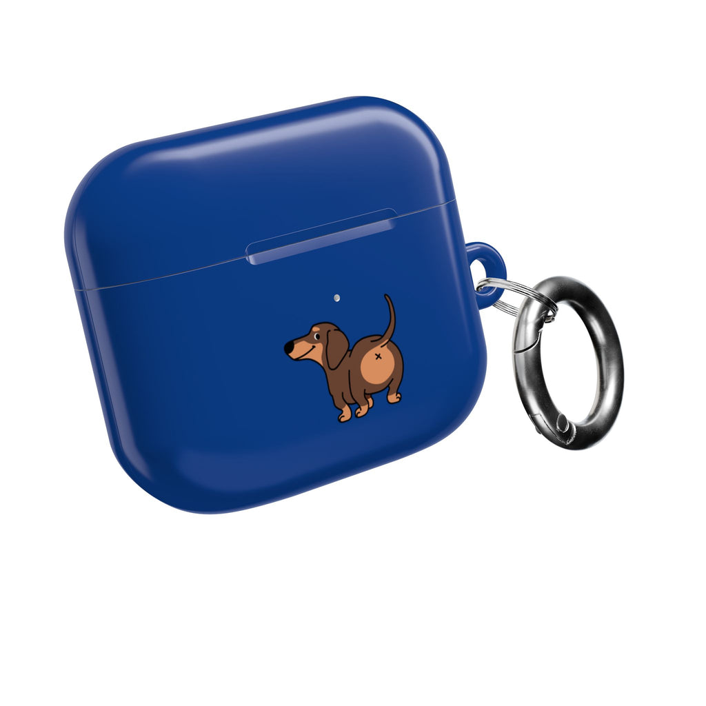 Staring Dachshund Navy AirPods or AirPods Pro Case