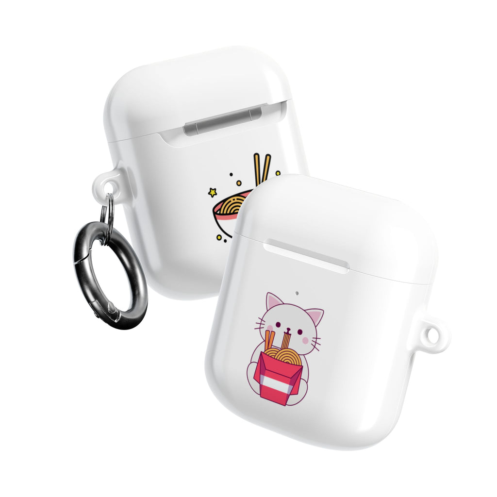 Kawaii Cat & Ramen Design AirPods Case Protective Wireless Earbud Cover