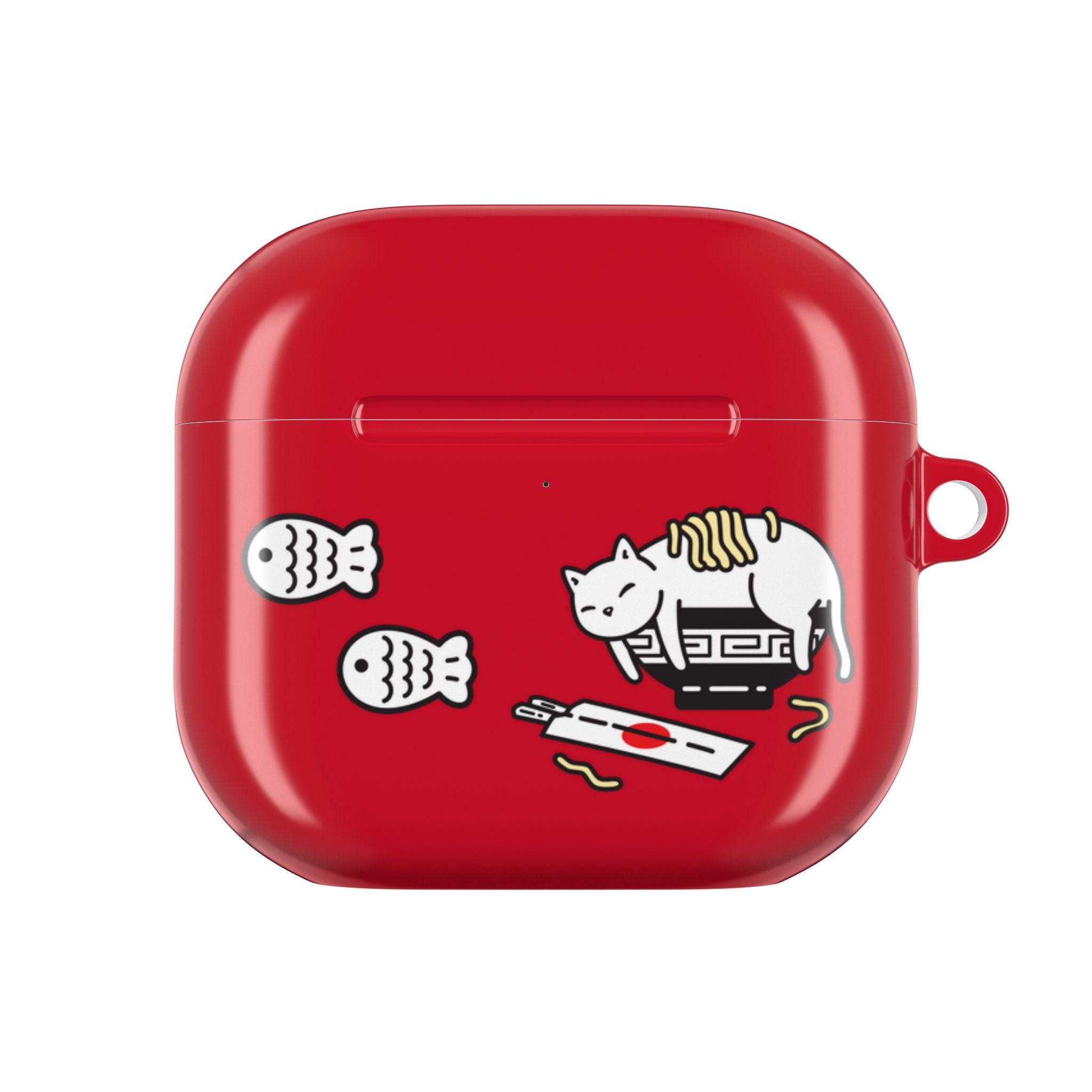 Lucky Japanese Cat & Fish Red AirPods or AirPods Pro Case
