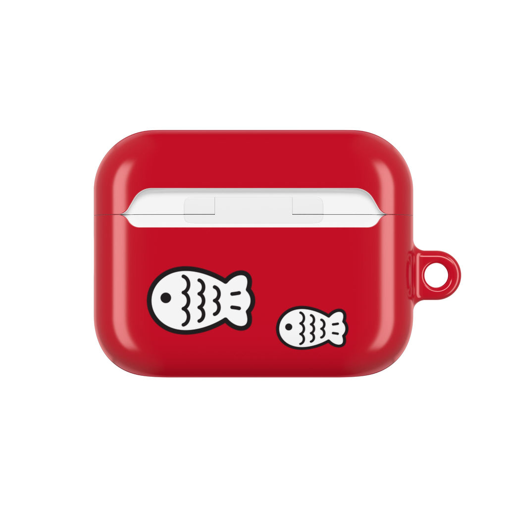 Cat Fighting Fish Red AirPod or AirPod Pro Case
