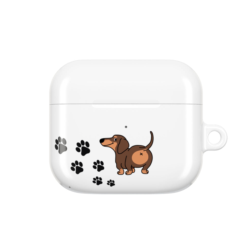 Staring Dachshund White AirPods or AirPods Pro Case
