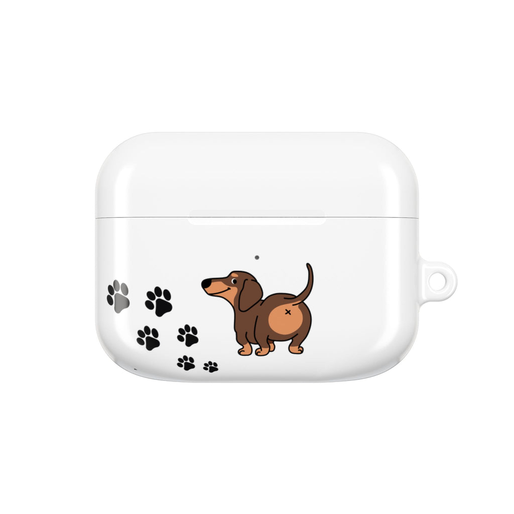 Staring Dachshund White AirPods or AirPods Pro Case