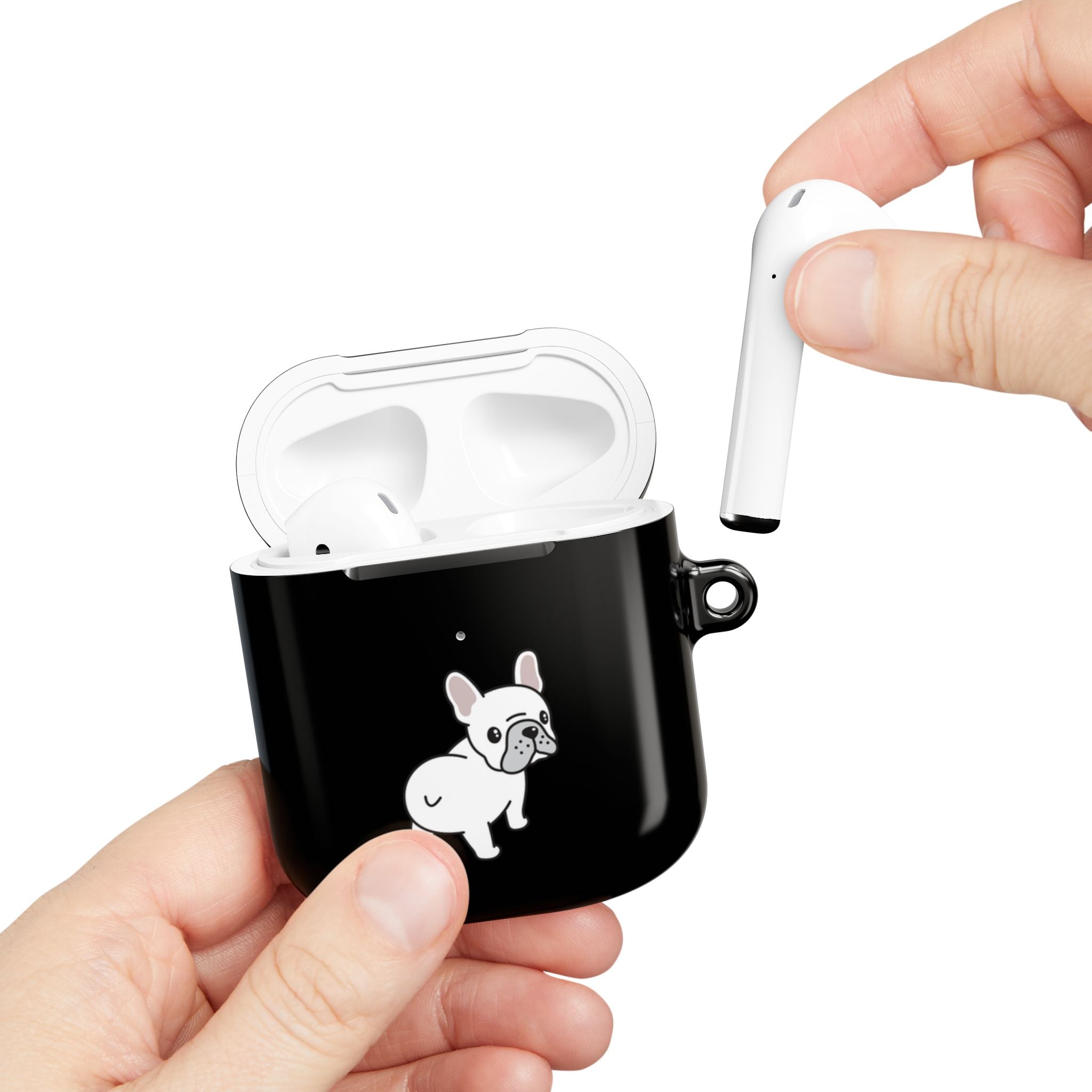 Cute French Bulldog AirPod Case - Black Protective Case