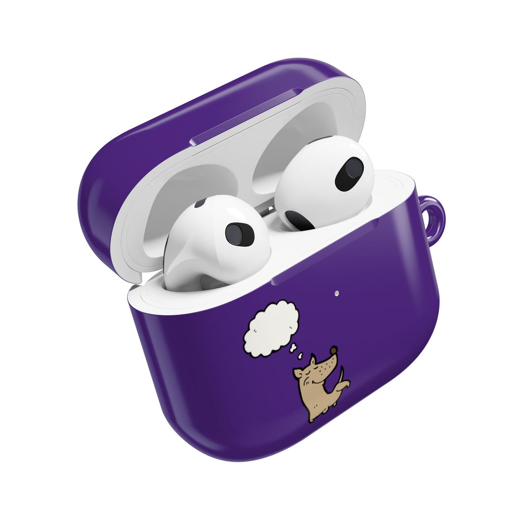 Happy Puppy Purple AirPods Case