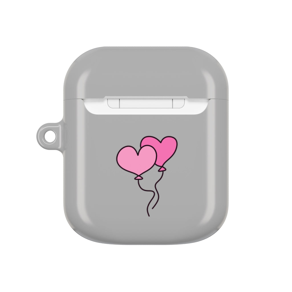 Cute  Capybara and Heart Balloon AirPod Case