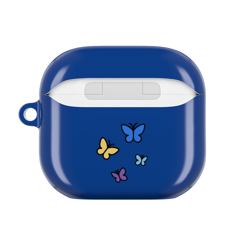 Dachshund & Butterflies Blue Protective AirPods Case