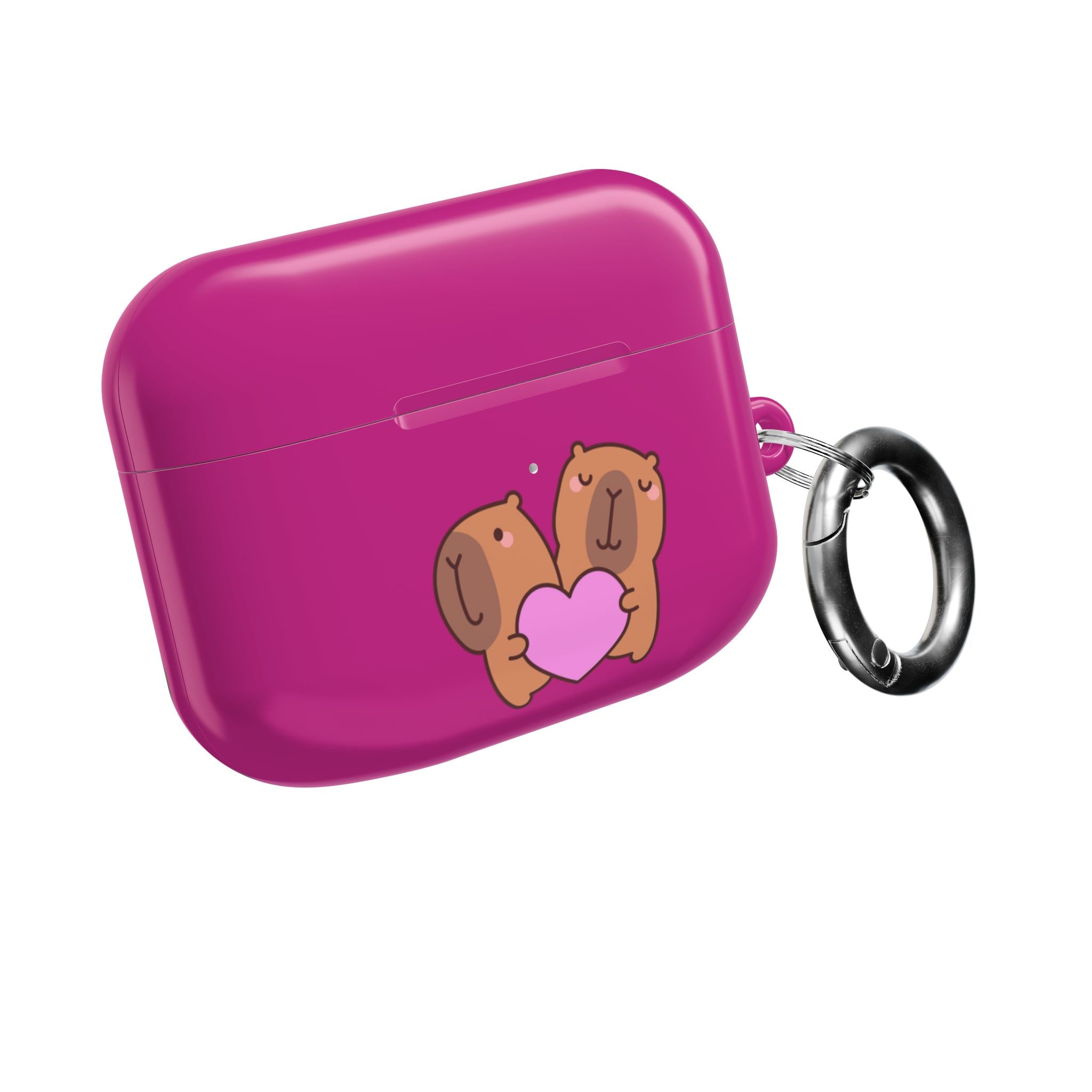 Cute Valentines Love Capybaras & Heart Envelope Protective AirPods Case