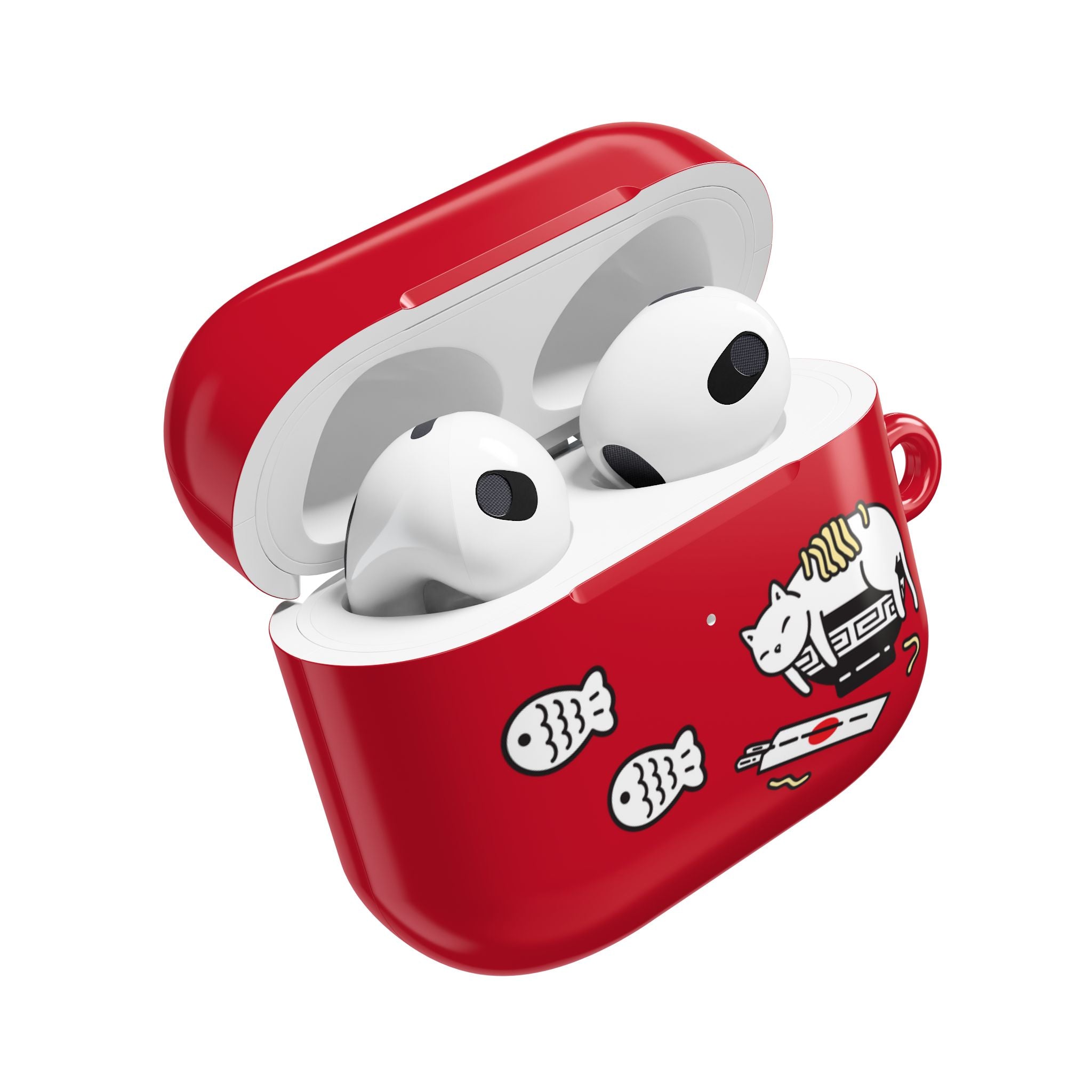 Lucky Japanese Cat & Fish Red AirPods or AirPods Pro Case
