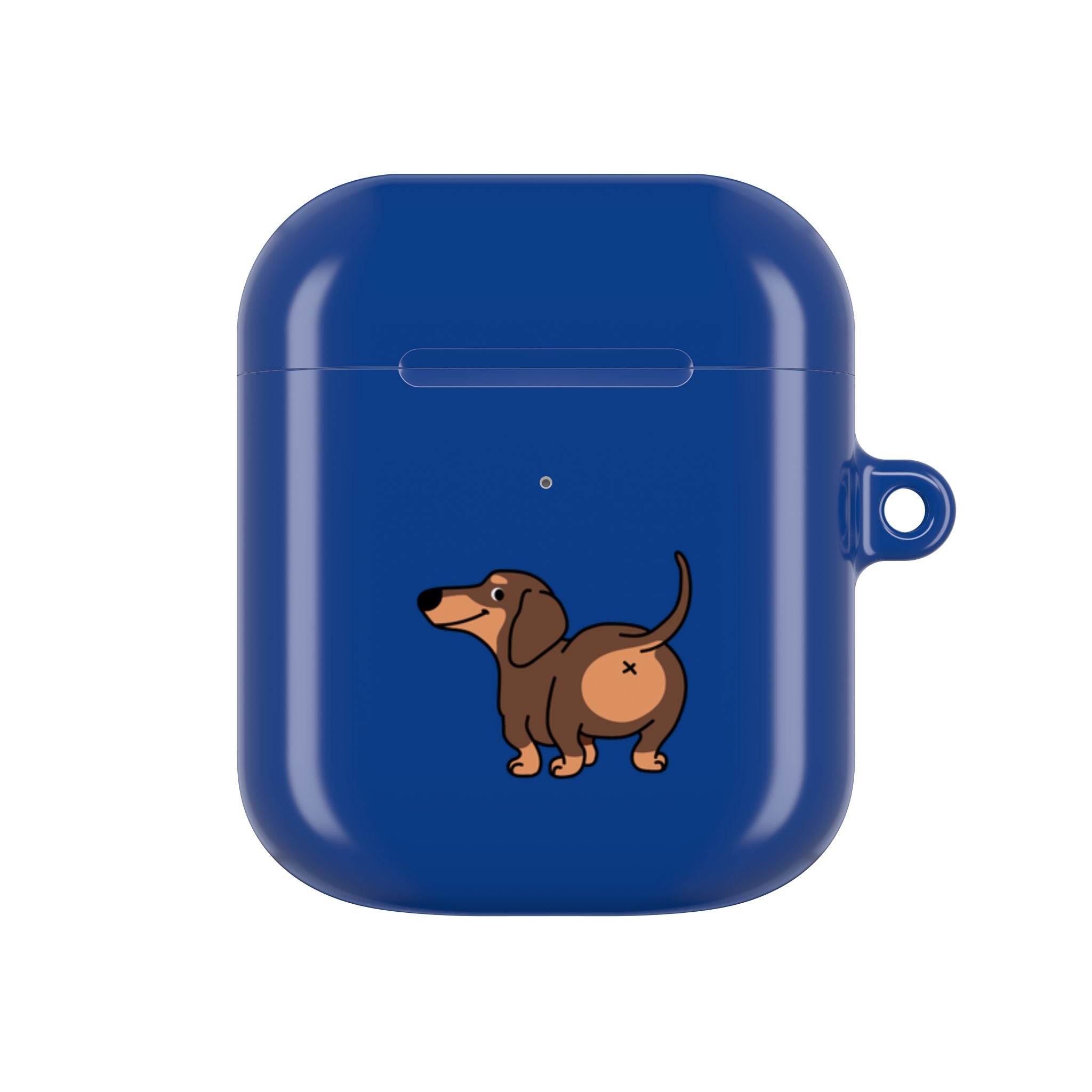 Staring Dachshund Navy AirPods or AirPods Pro Case