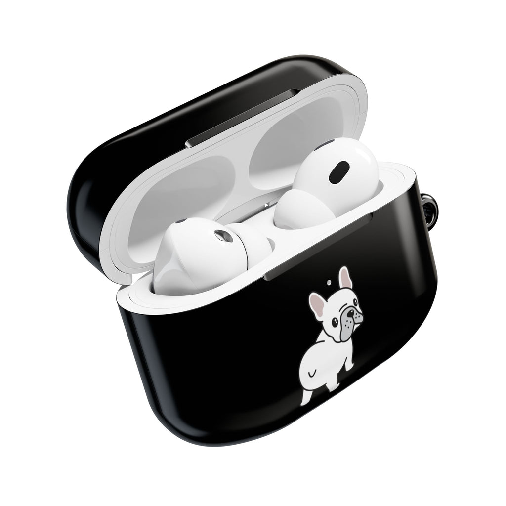 Cute French Bulldog AirPod Case - Black Protective Case