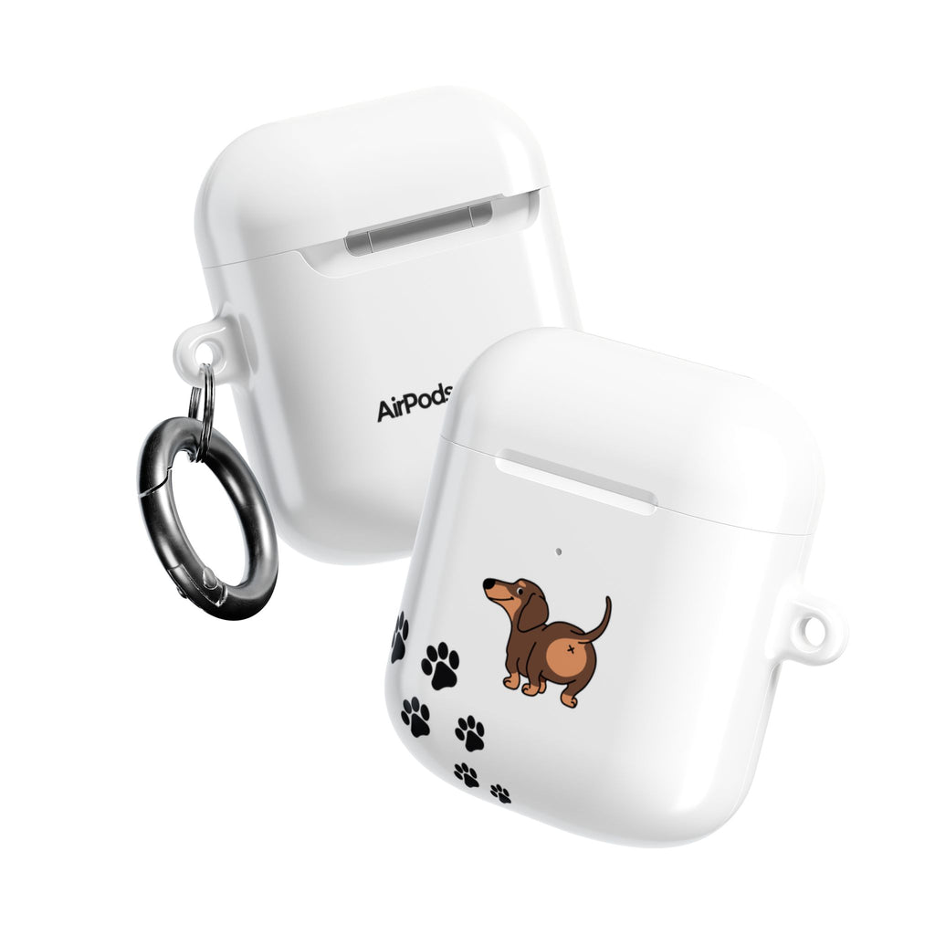 Staring Dachshund White AirPods or AirPods Pro Case