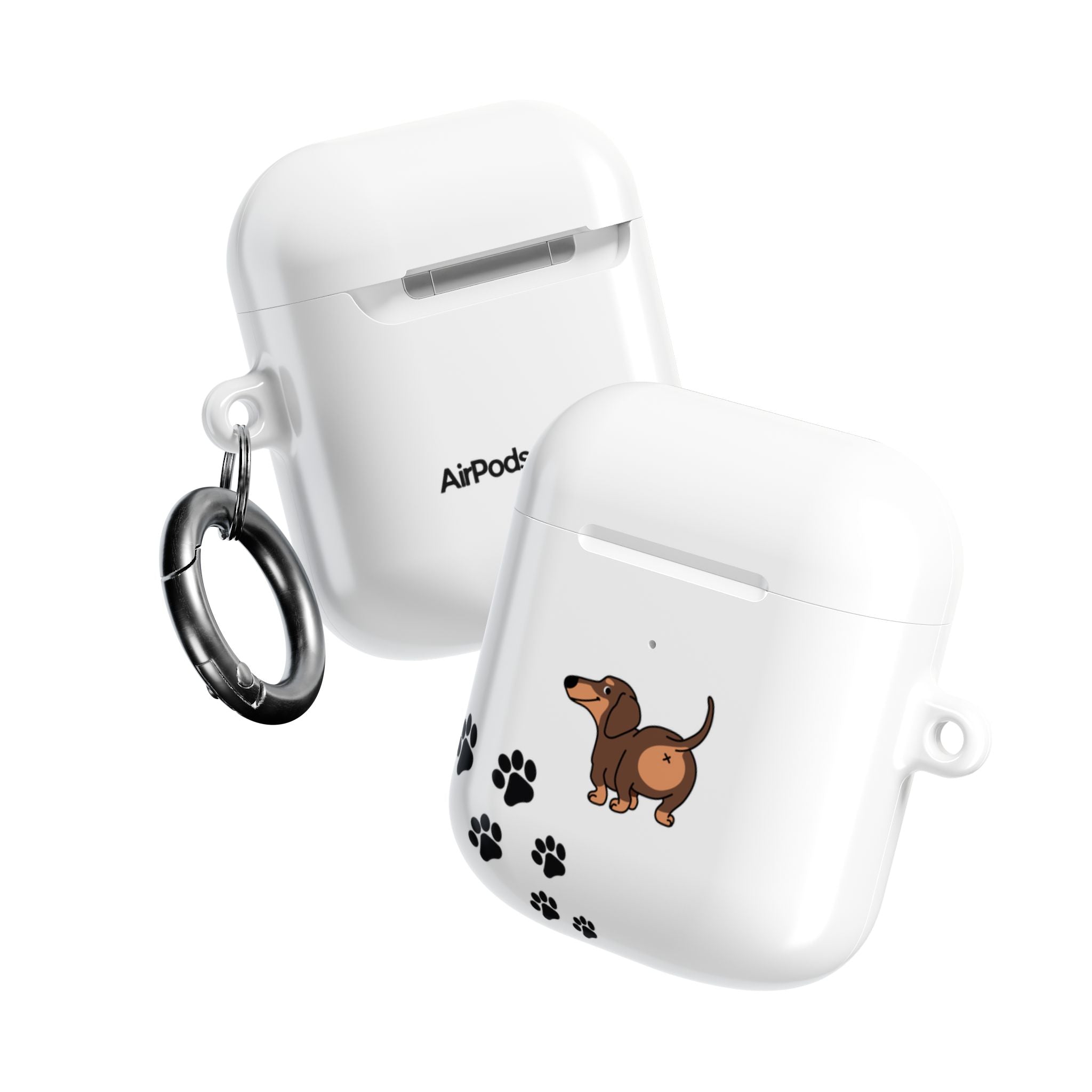 Staring Dachshund White AirPods or AirPods Pro Case