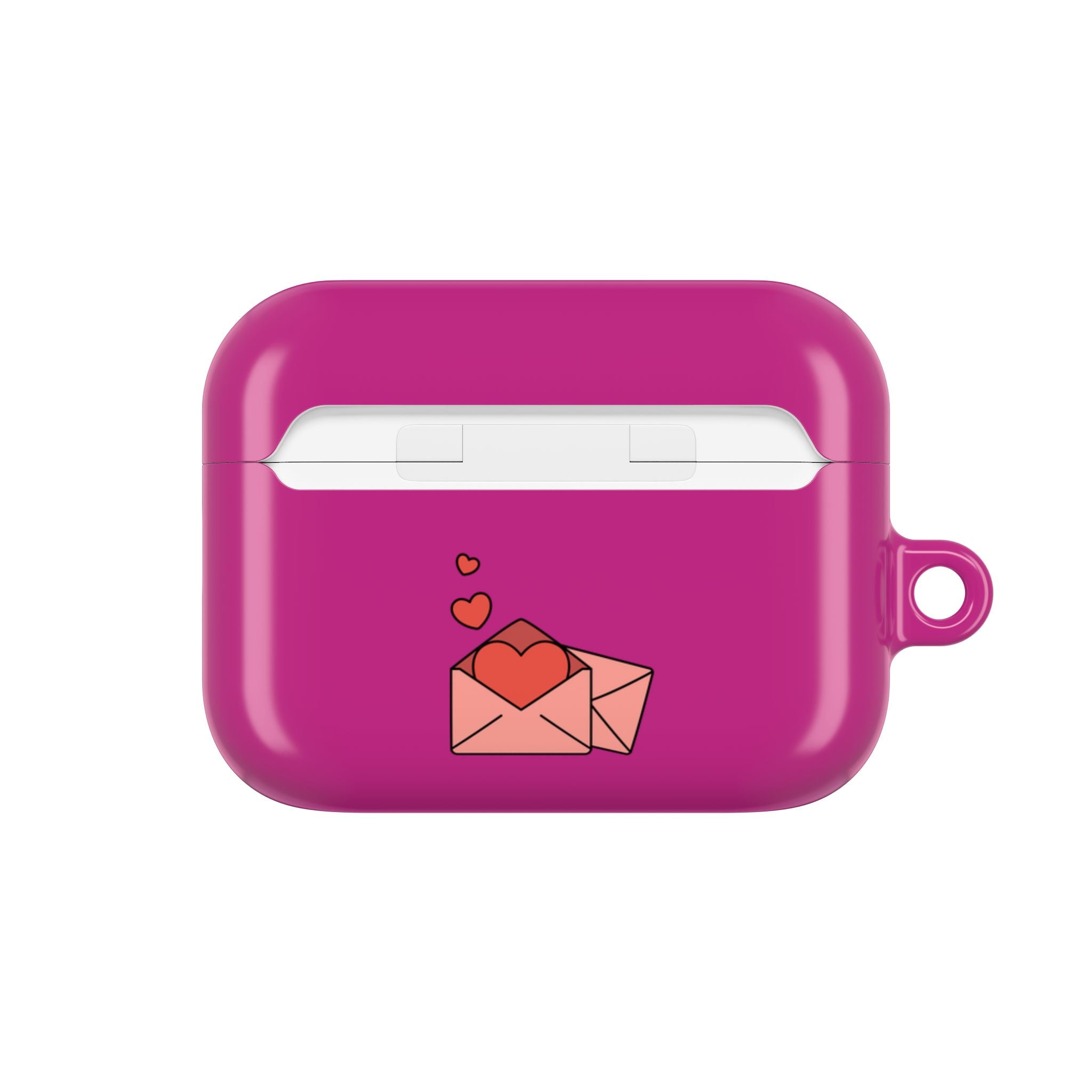 Cute Valentines Love Capybaras & Heart Envelope Protective AirPods Case