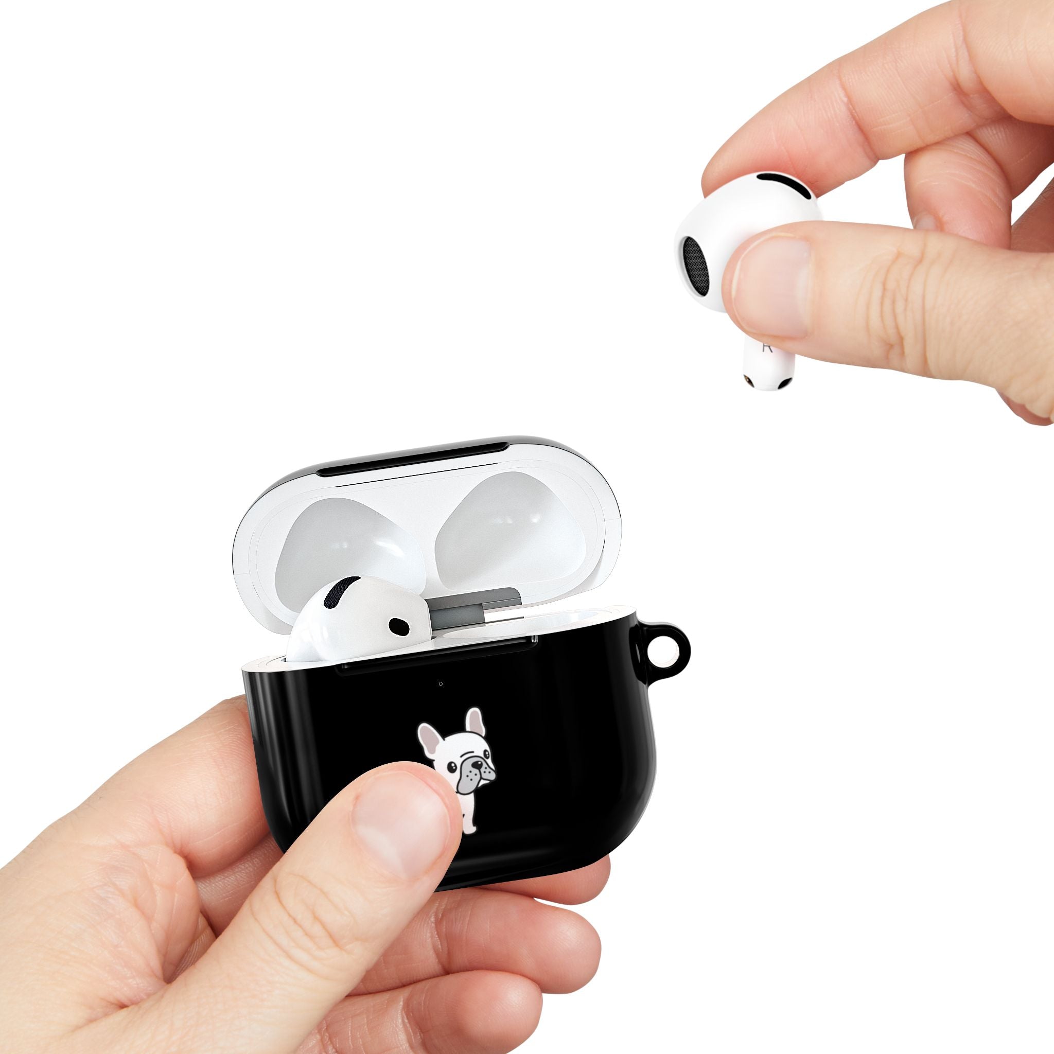 Cute French Bulldog AirPod Case - Black Protective Case