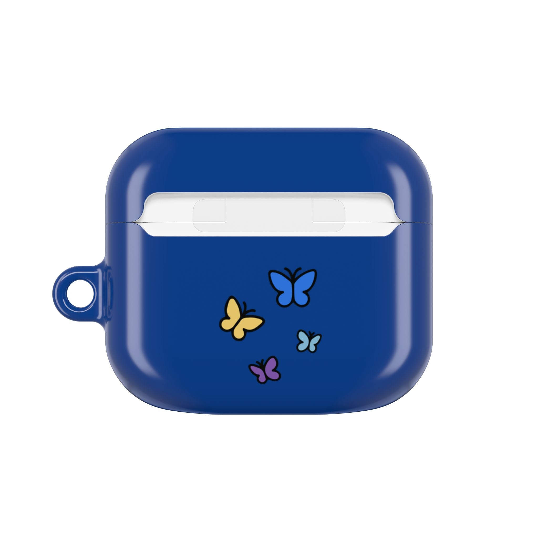 Dachshund & Butterflies Blue Protective AirPods Case