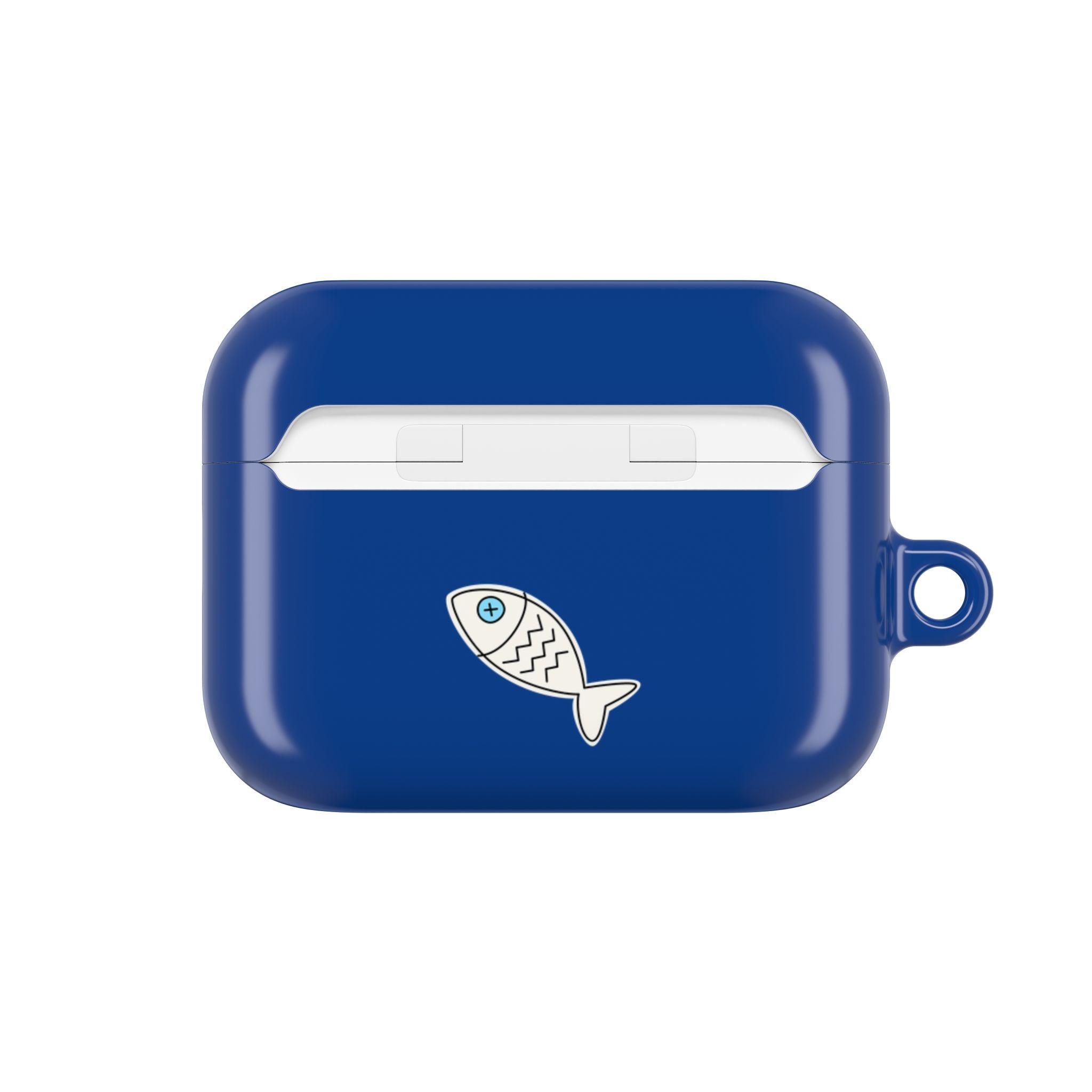 Cat & Fish AirPod Case - Cute Blue Protective AirPods Case