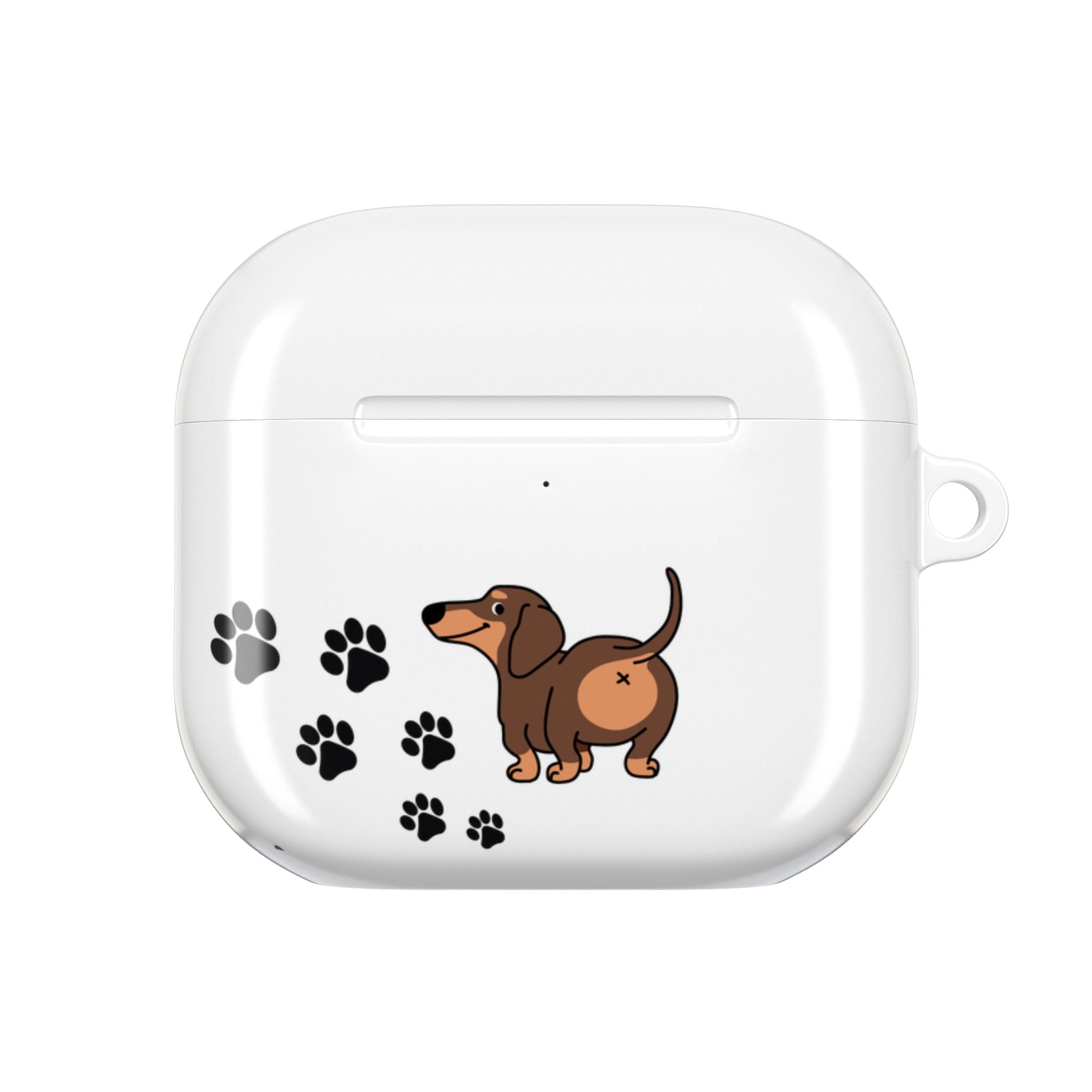 Staring Dachshund White AirPods or AirPods Pro Case