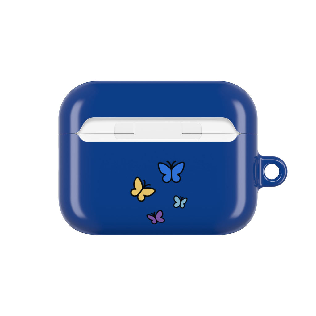 Dachshund & Butterflies Blue Protective AirPods Case