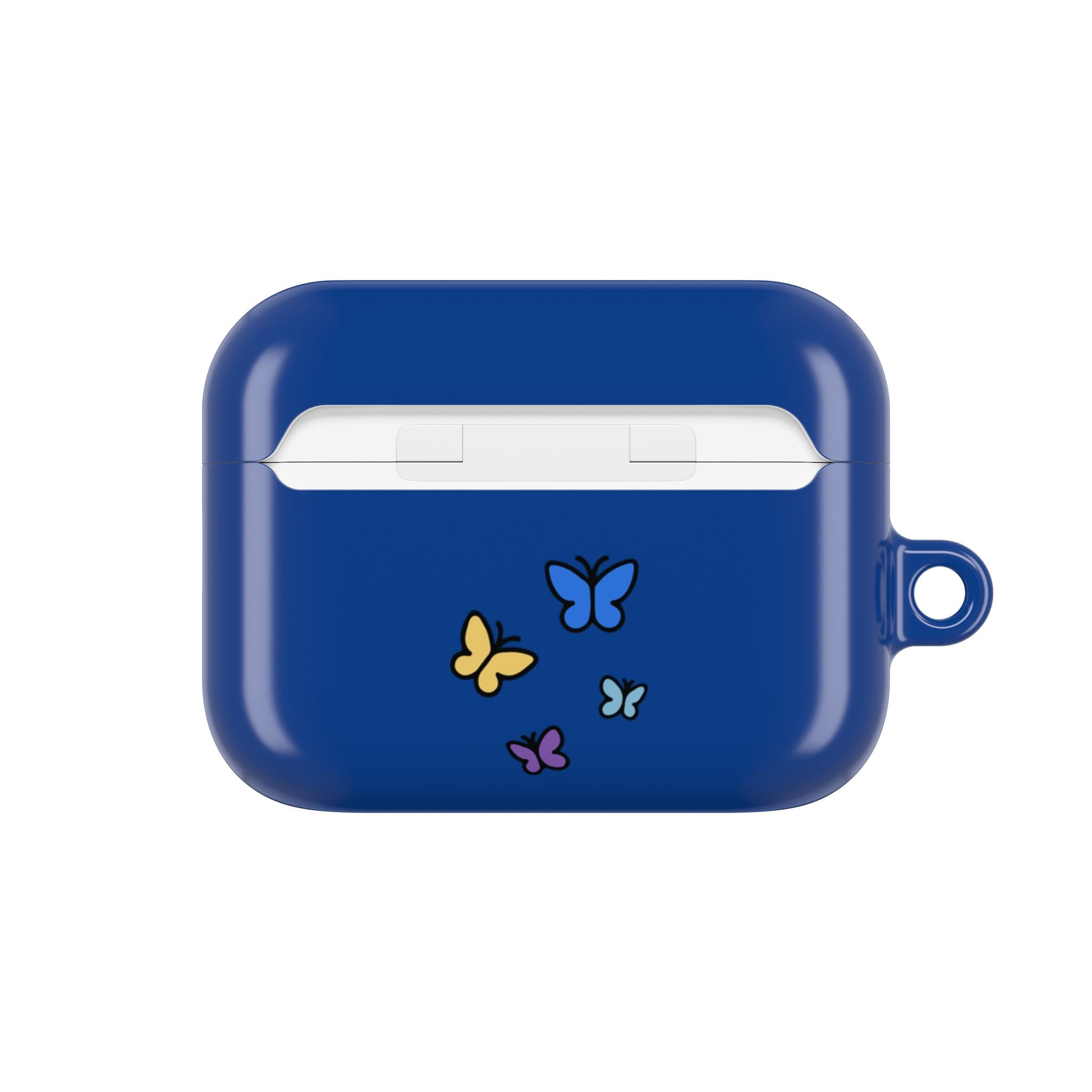 Dachshund & Butterflies Blue Protective AirPods Case