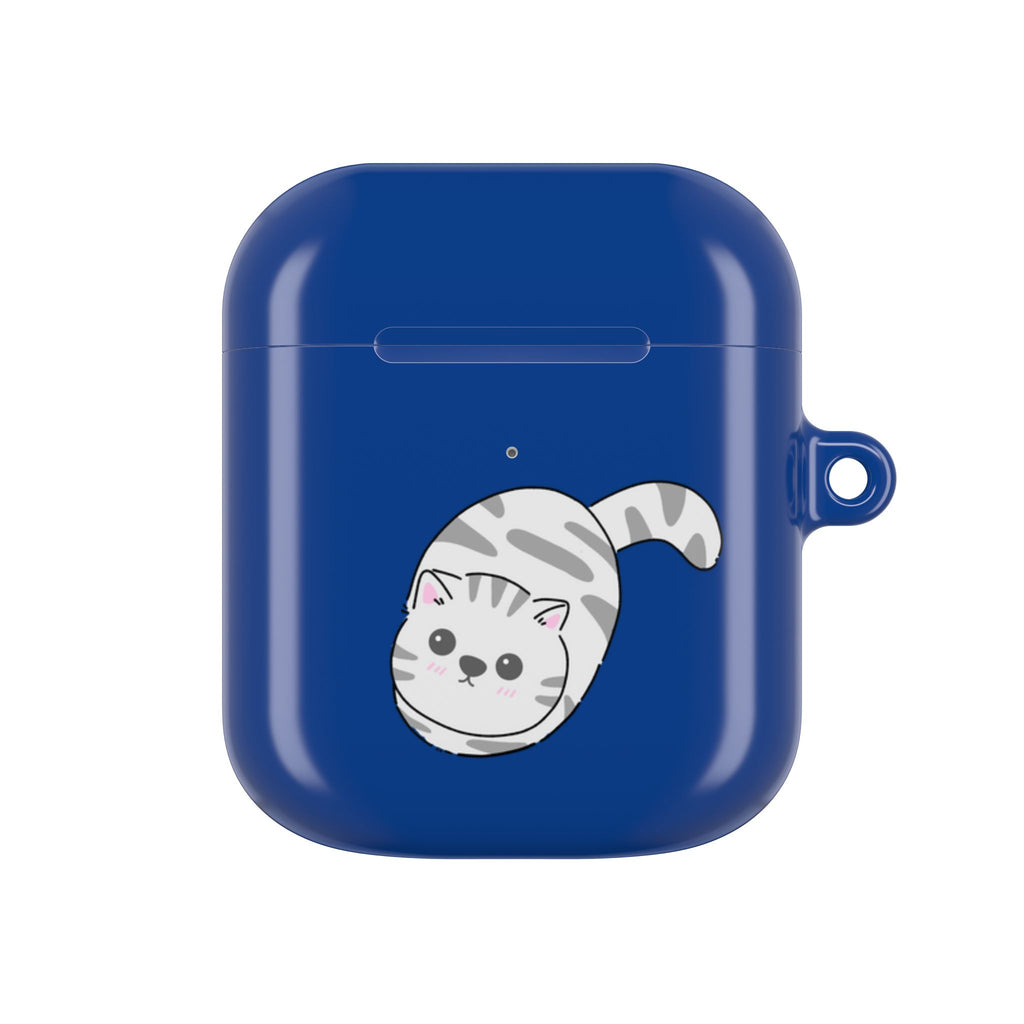 Cat & Fish AirPod Case - Cute Blue Protective AirPods Case