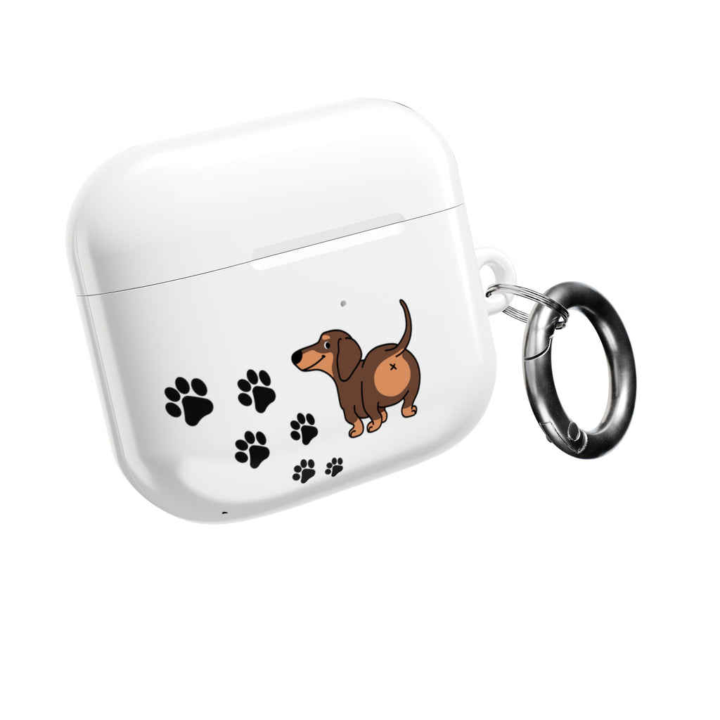 Staring Dachshund White AirPods or AirPods Pro Case