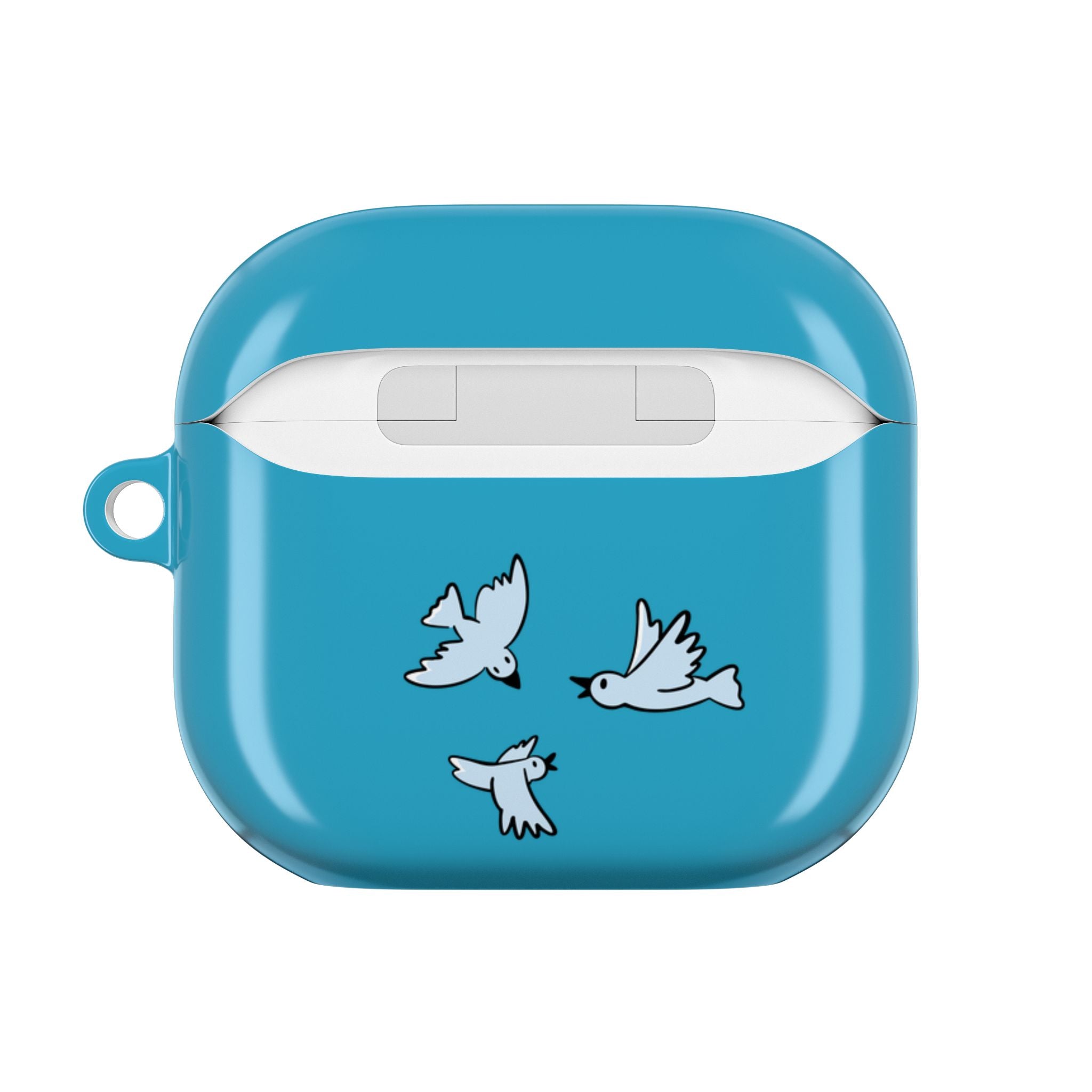 AirPod Case - Cute Flying Dachshund & Doves "always happy" Protective Case Cover