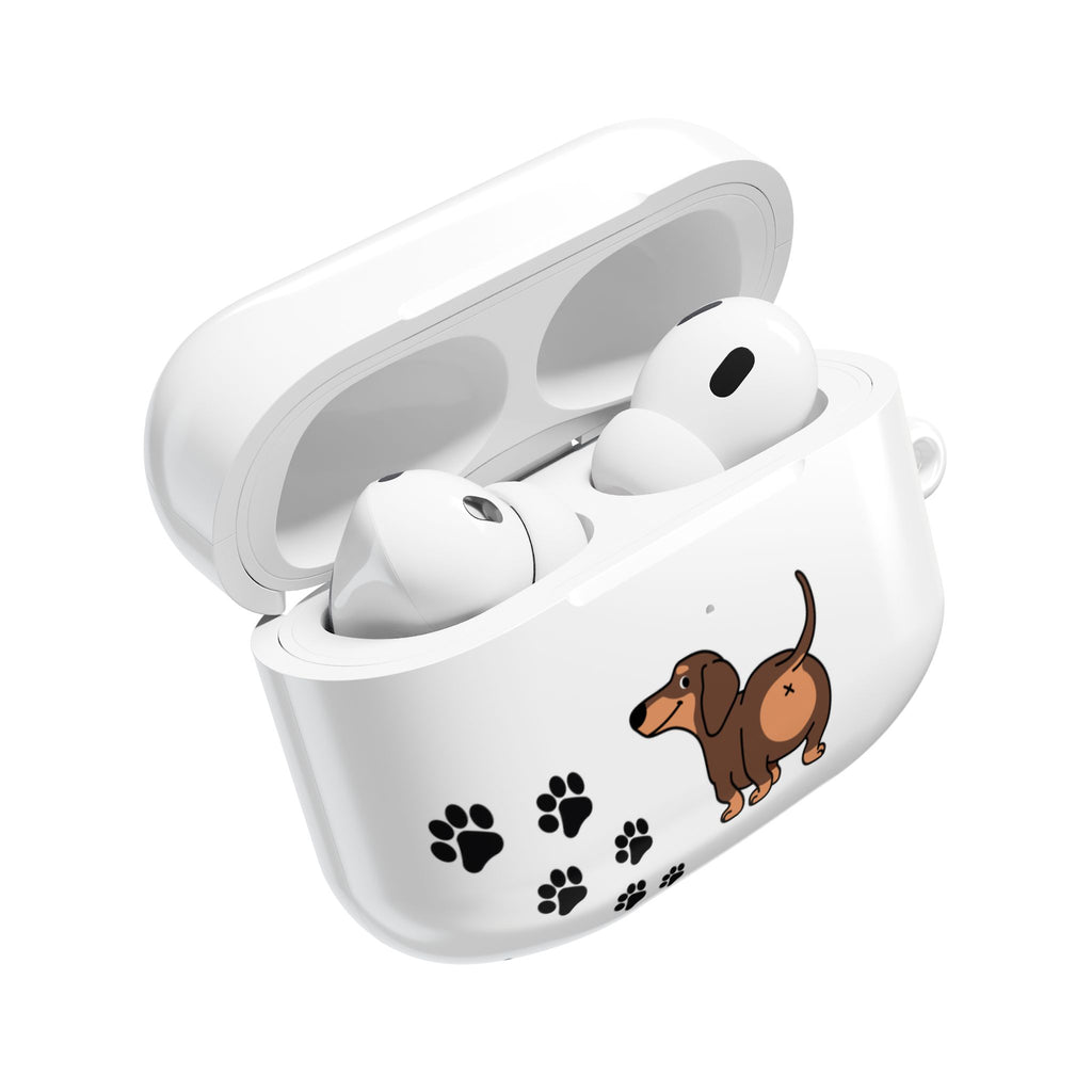 Staring Dachshund White AirPods or AirPods Pro Case