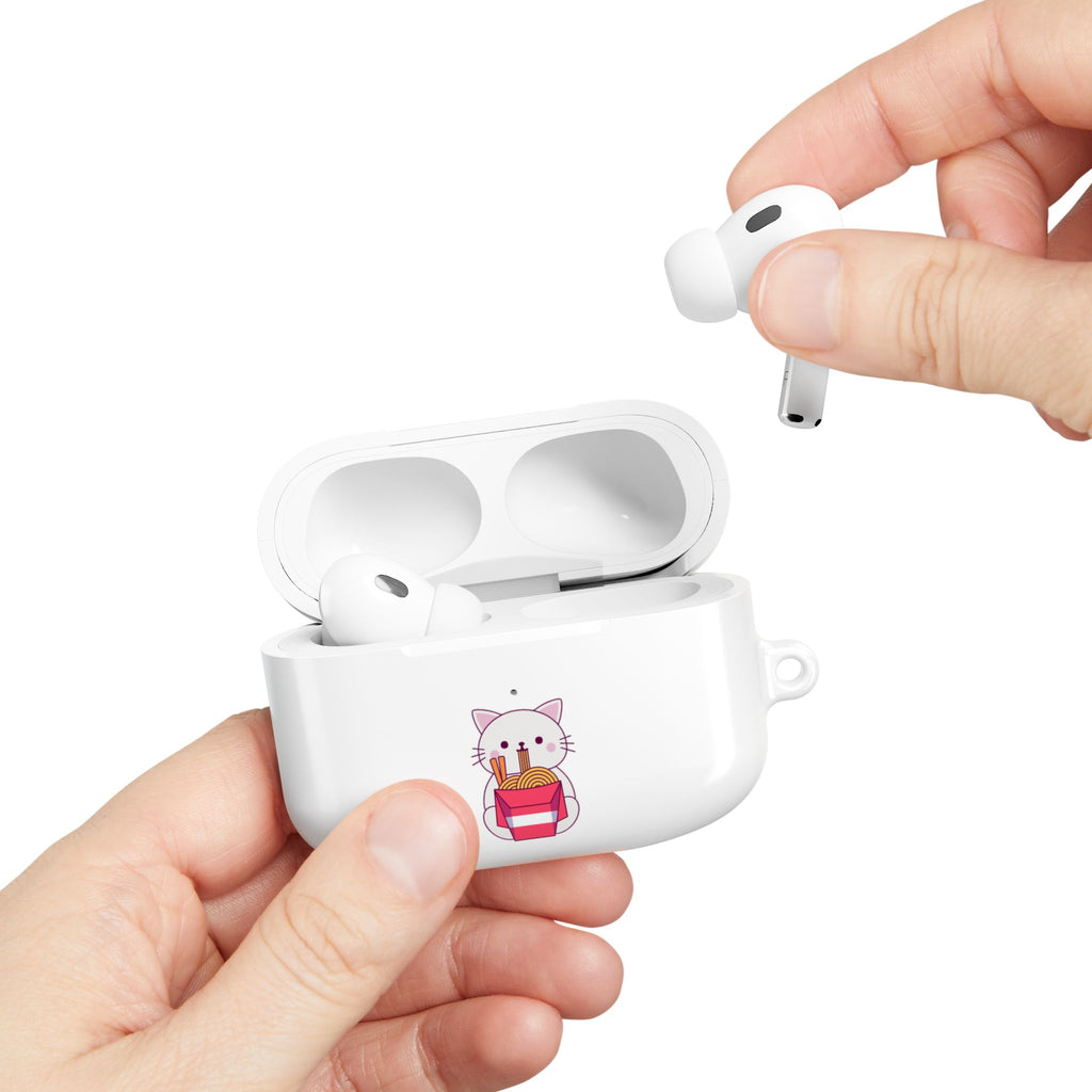 Kawaii Cat & Ramen Design AirPods Case Protective Wireless Earbud Cover