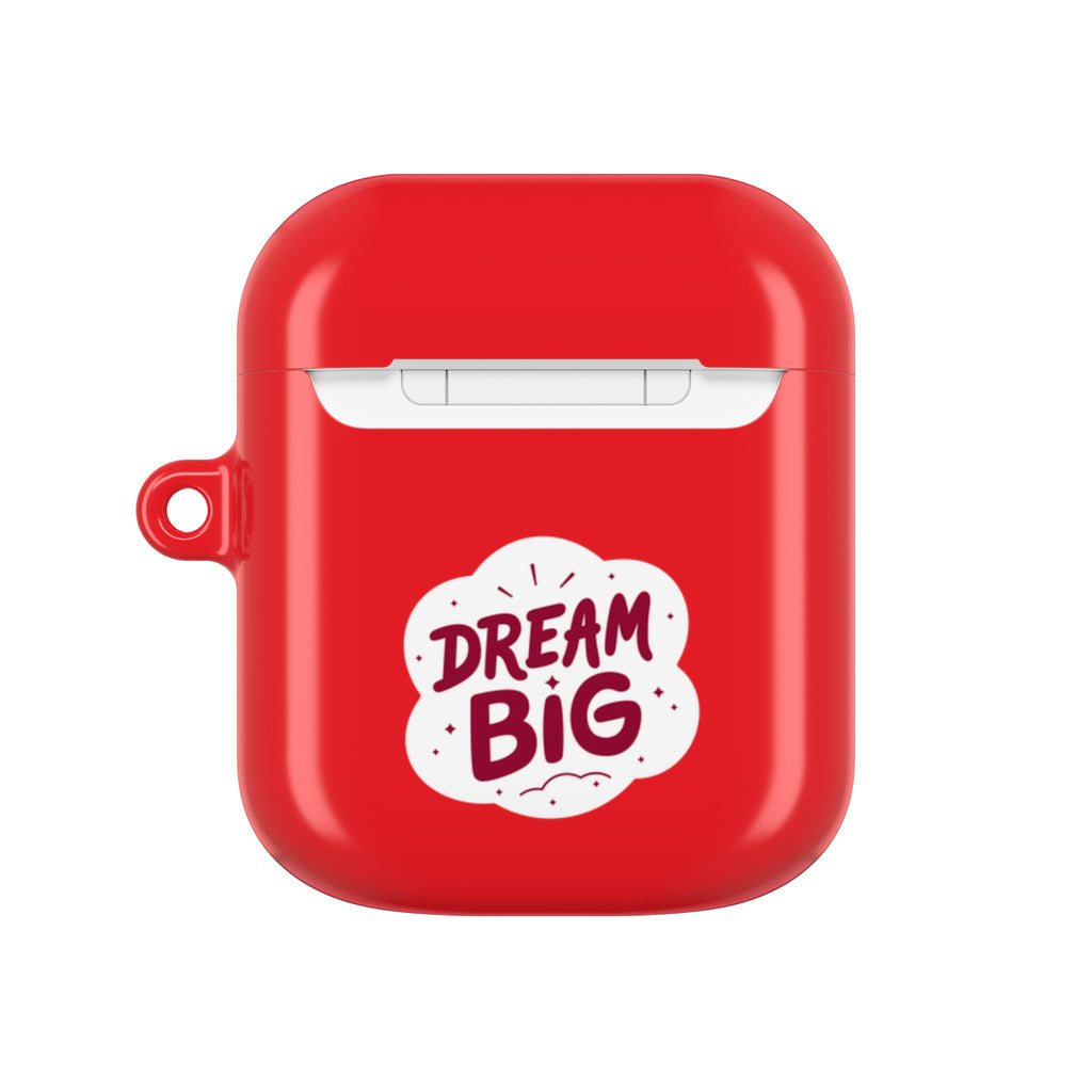 Red AirPods Case with a Snoozing Bulldog
