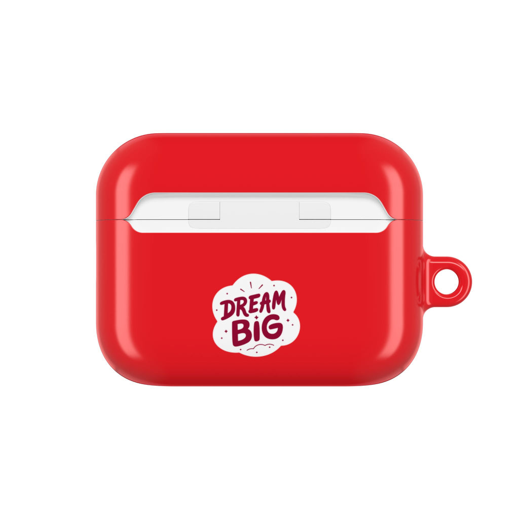 Red AirPods Case with a Snoozing Bulldog