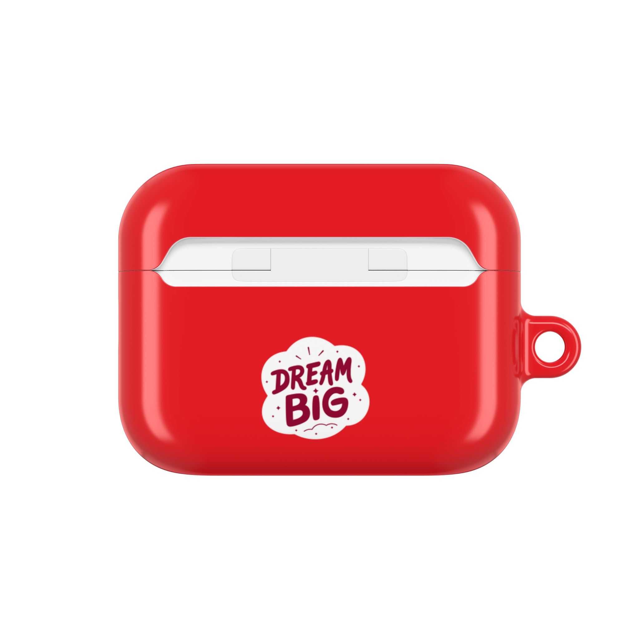 Red AirPods Case with a Snoozing Bulldog